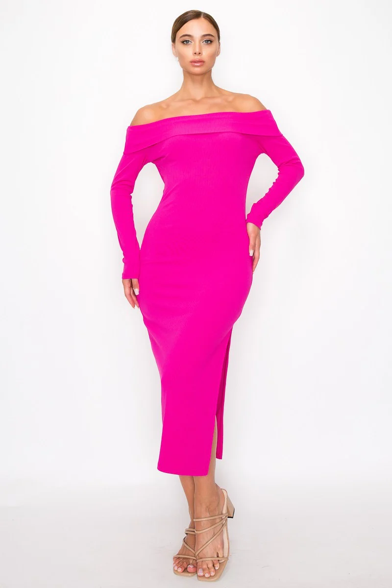AISLINN KNIT MIDI DRESS - Image 4
