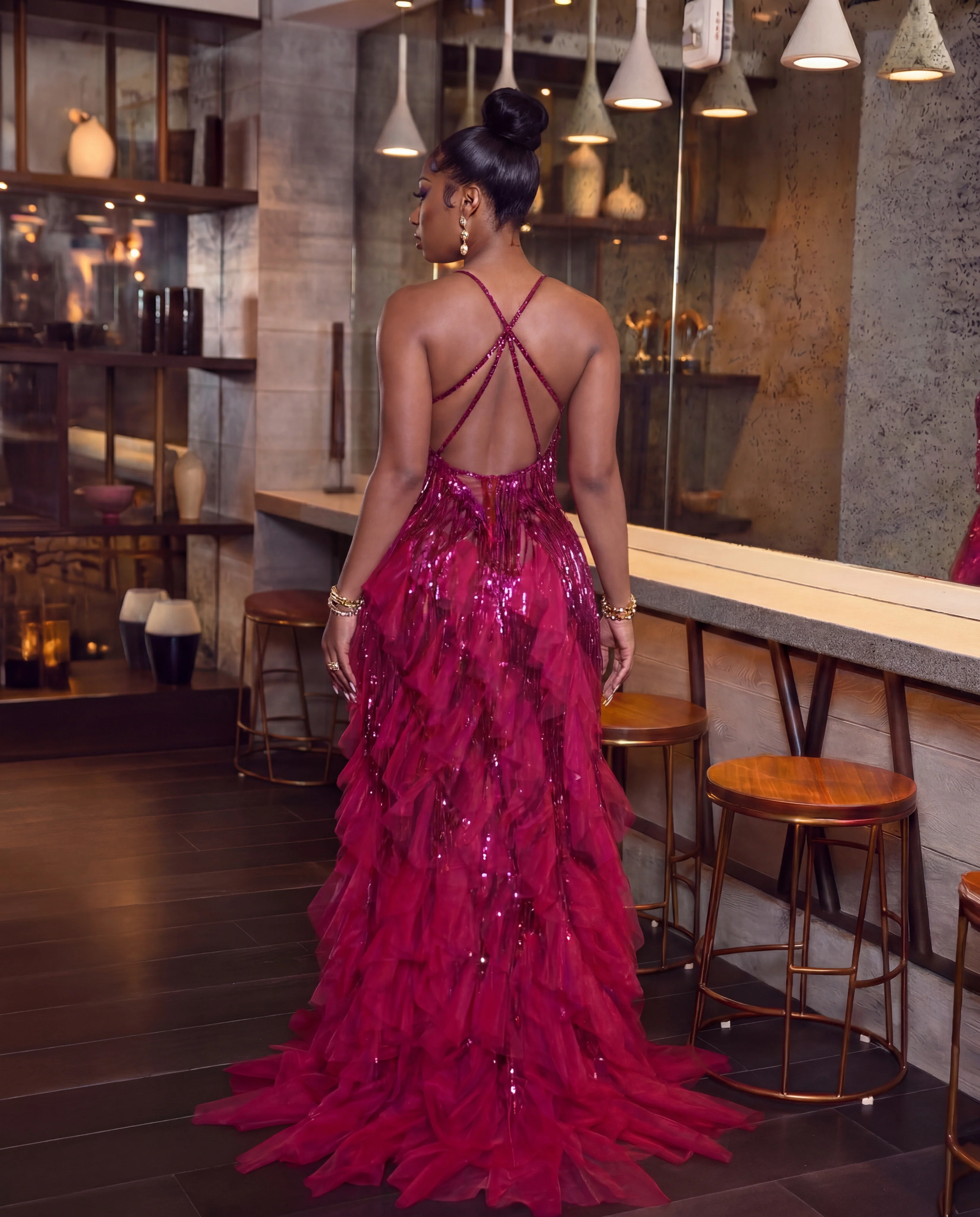 Albina fuchisa gown - Image 3