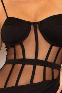 AYMAN CORSET MESH DRESS - Image 3