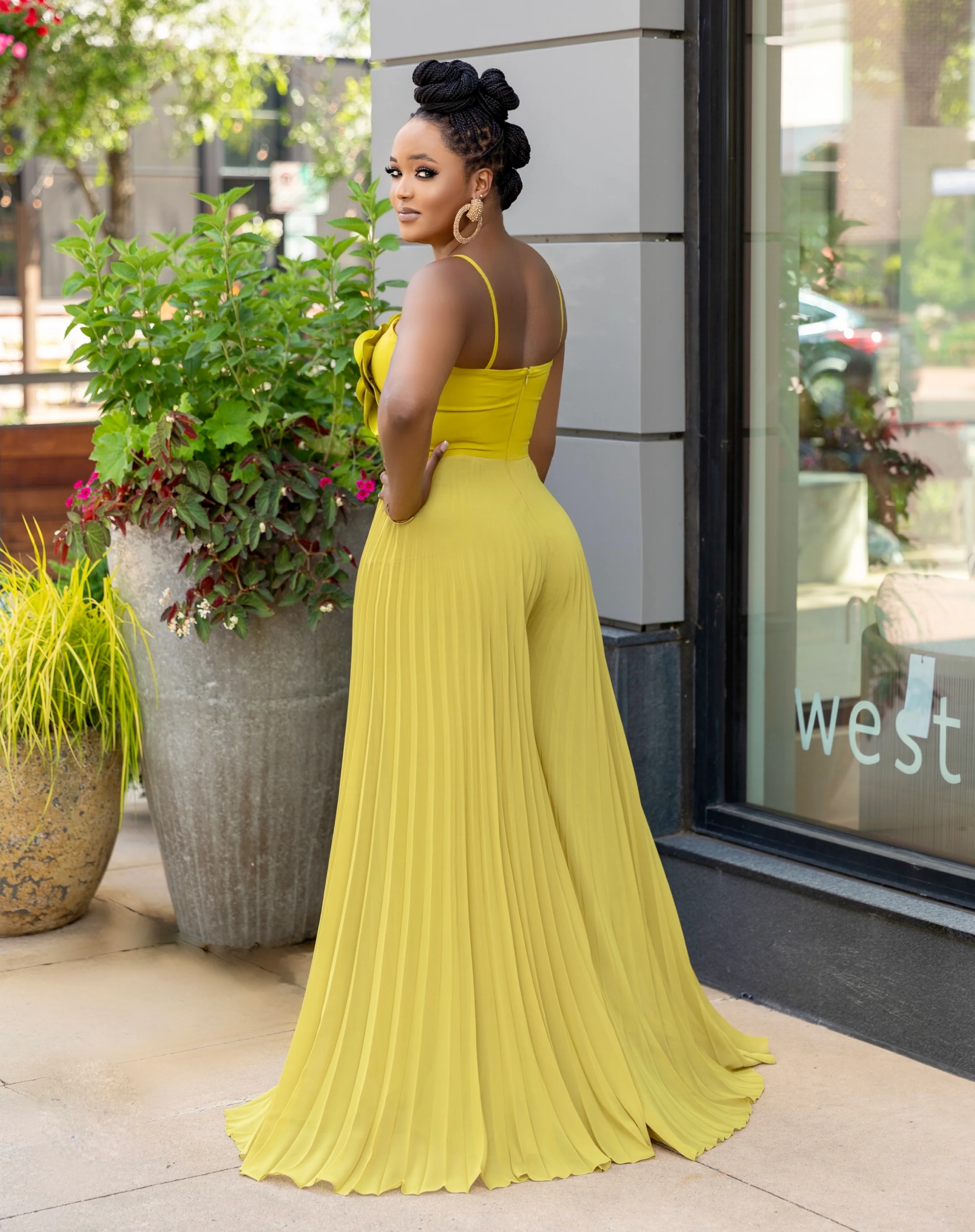 Aymur pleated lime jumpsuit - Image 2