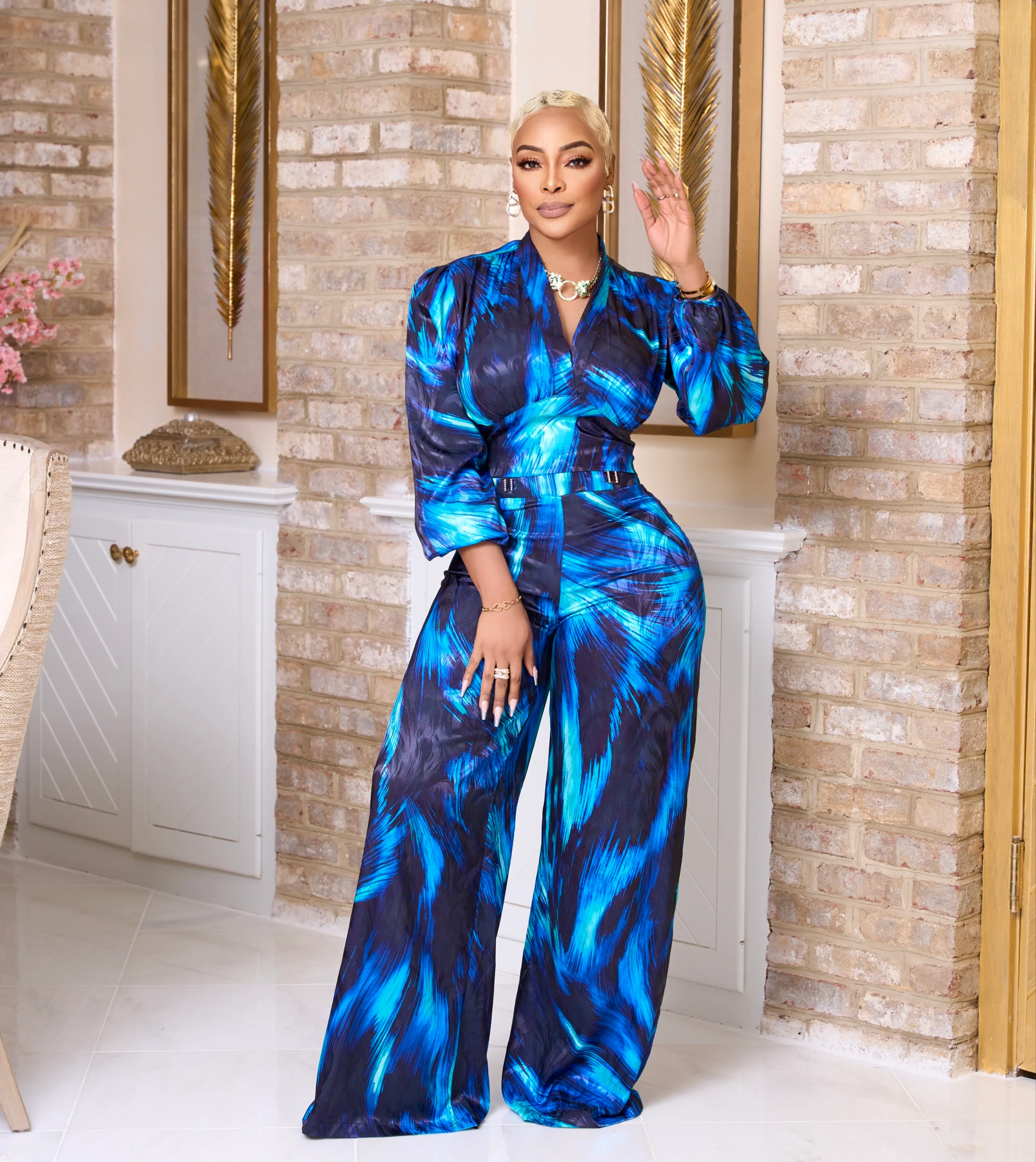 Azira two piece silk set - Image 2