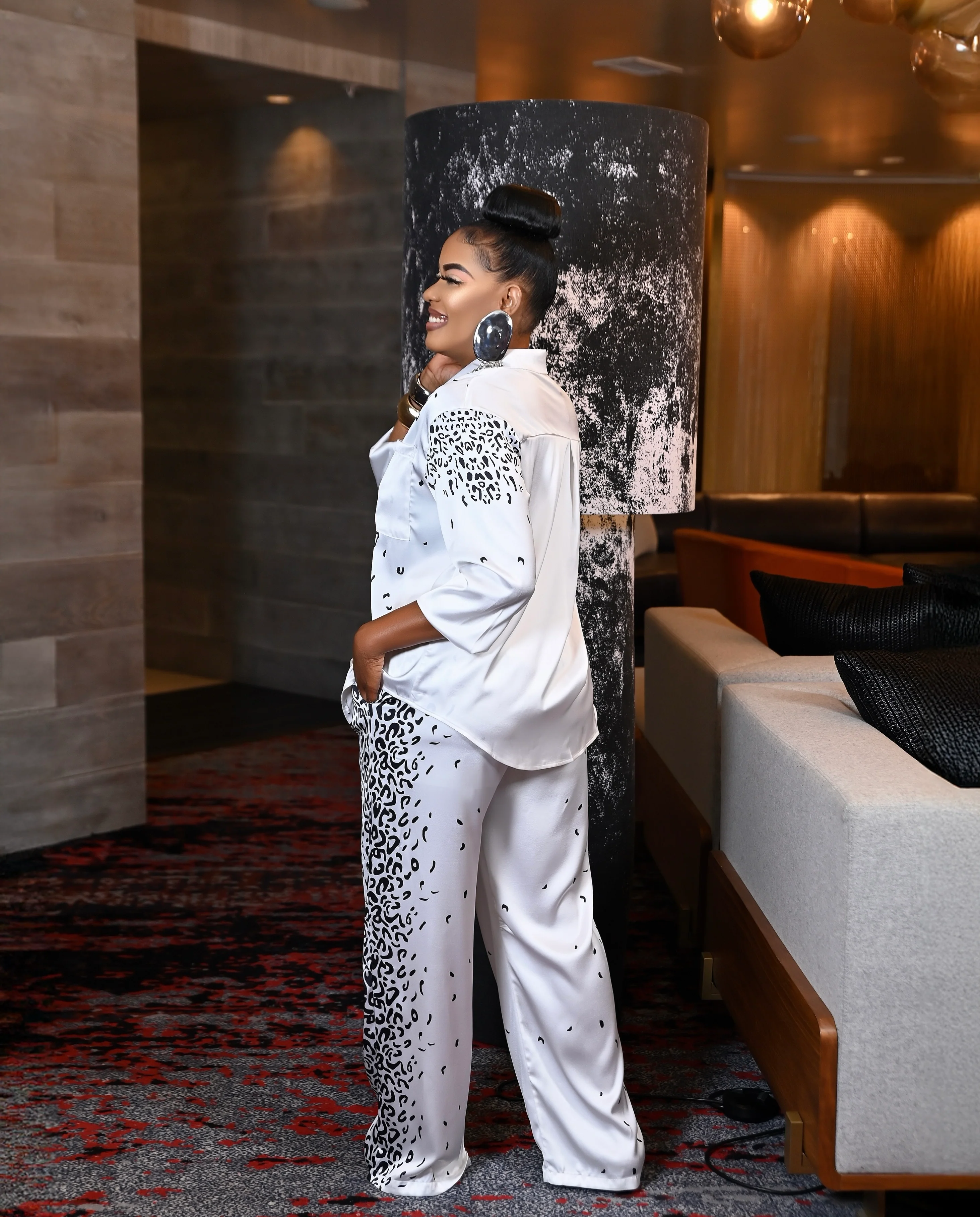 Black & White Fierce Set with Rhinestone details - Image 4