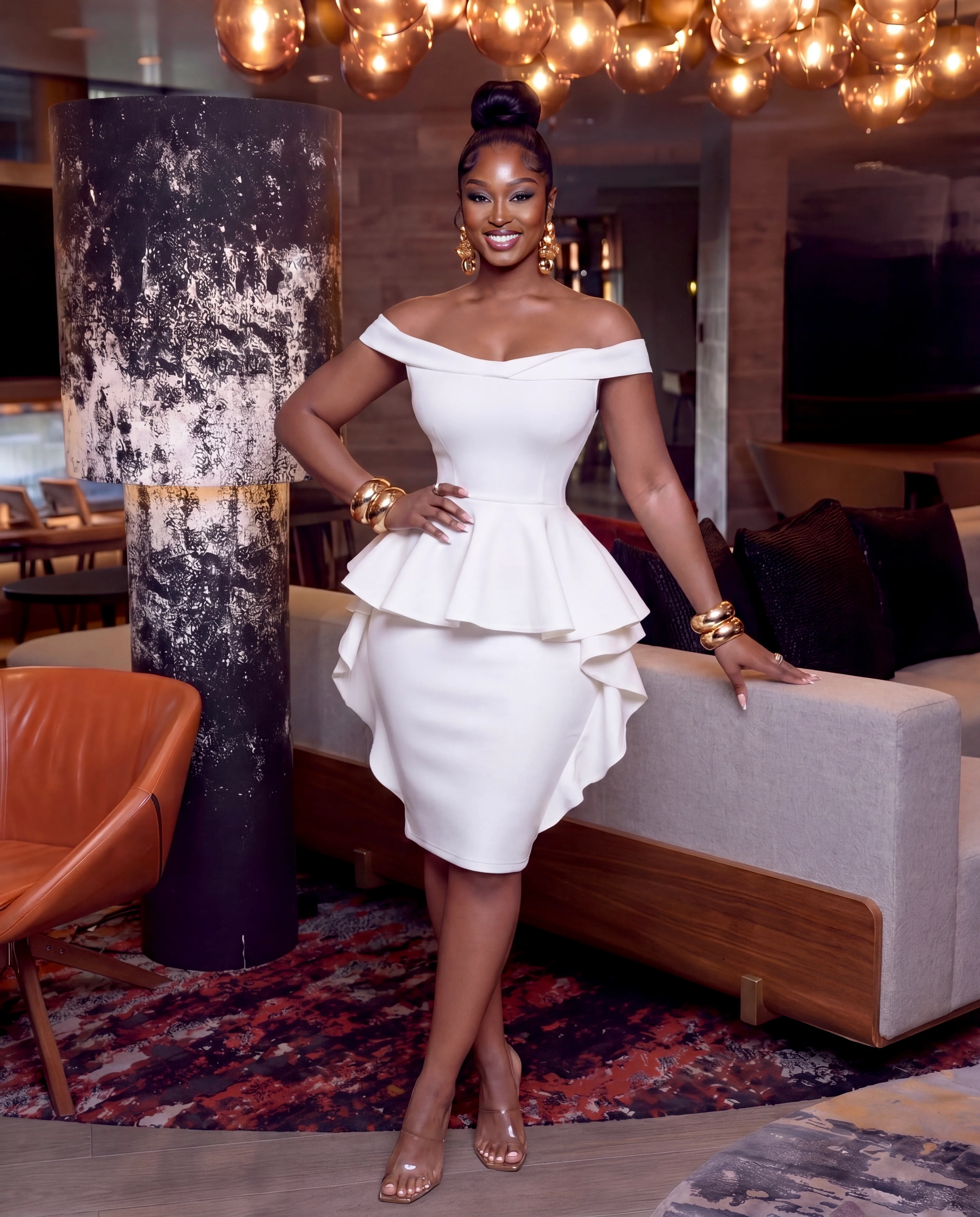 Body Sculpting Midi Dress - Ivory