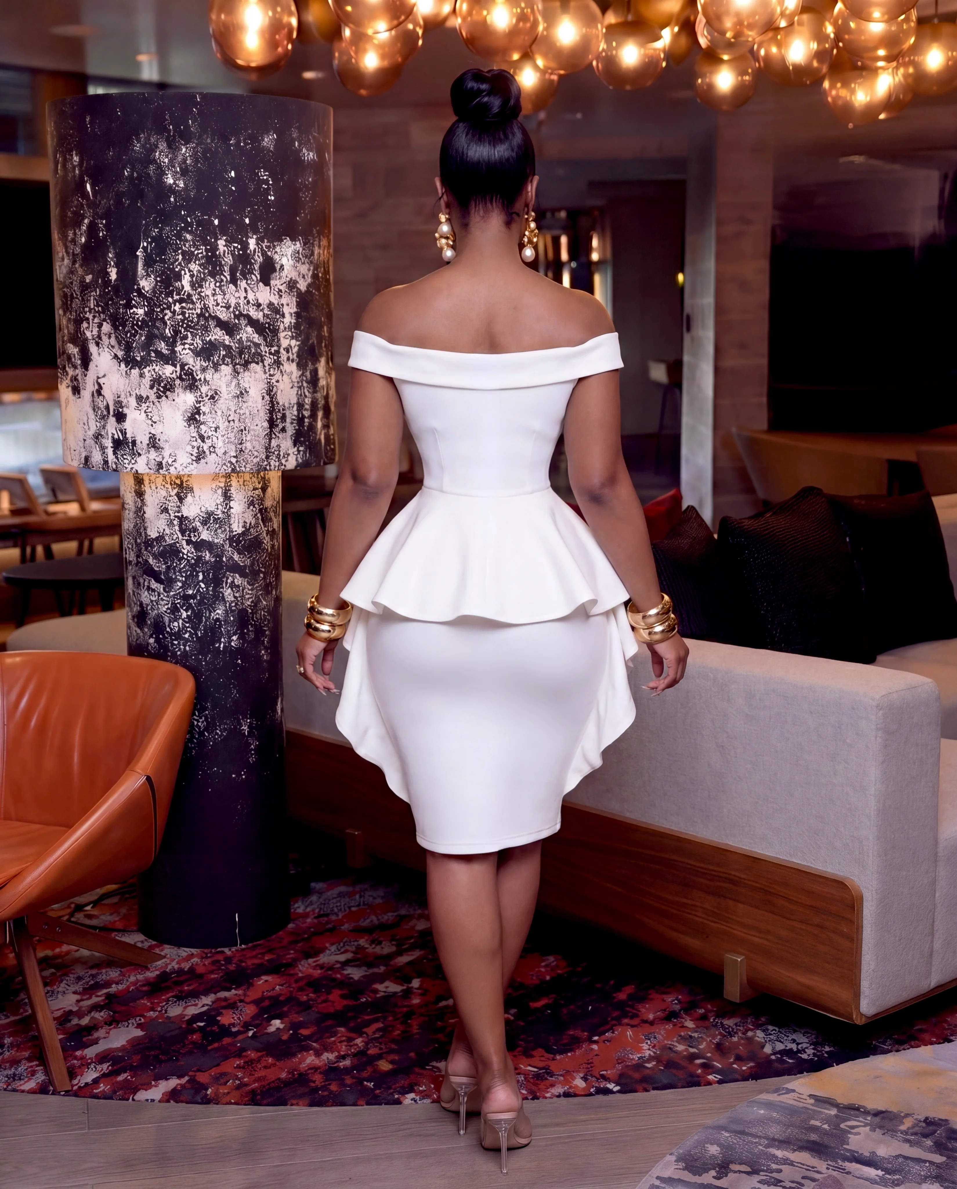 Body Sculpting Midi Dress - Ivory - Image 2