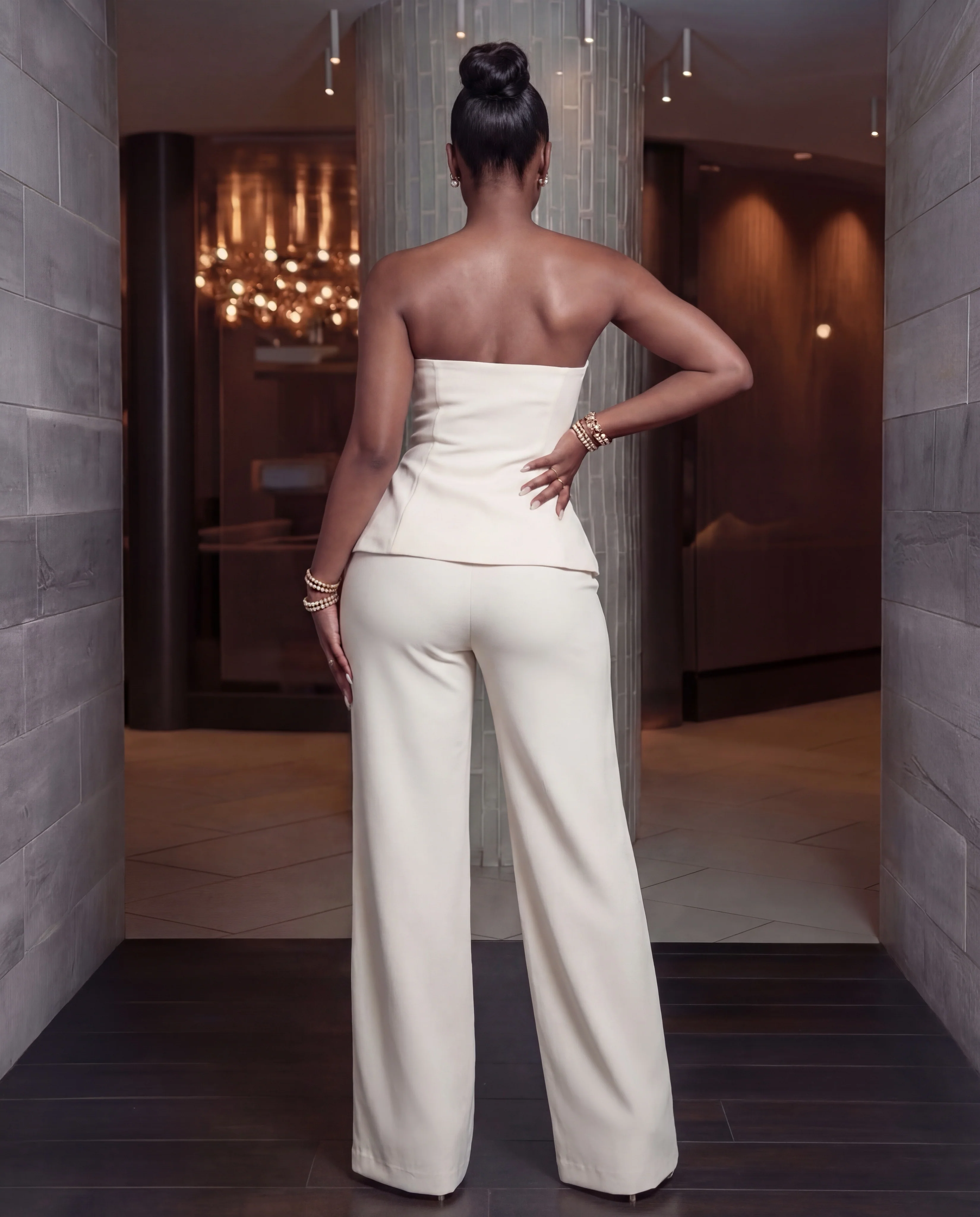 corset overlay structured pants set - Image 3