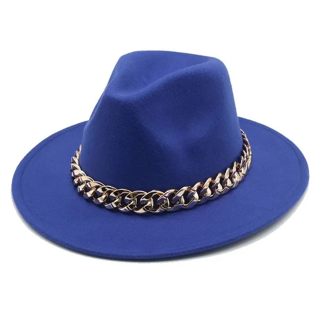 Cuban chunky chain extra wide Brim hat - Image 4