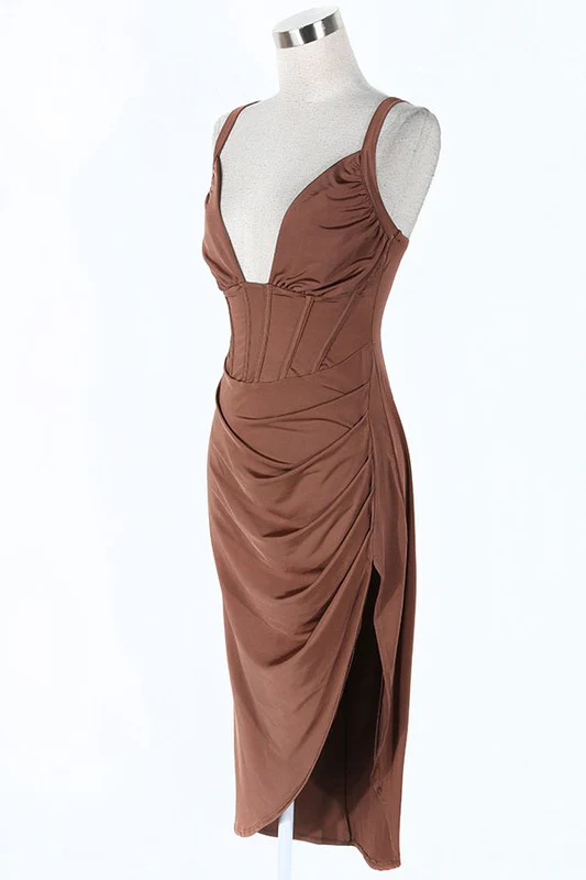 Dess Draped Slit dress - Image 5