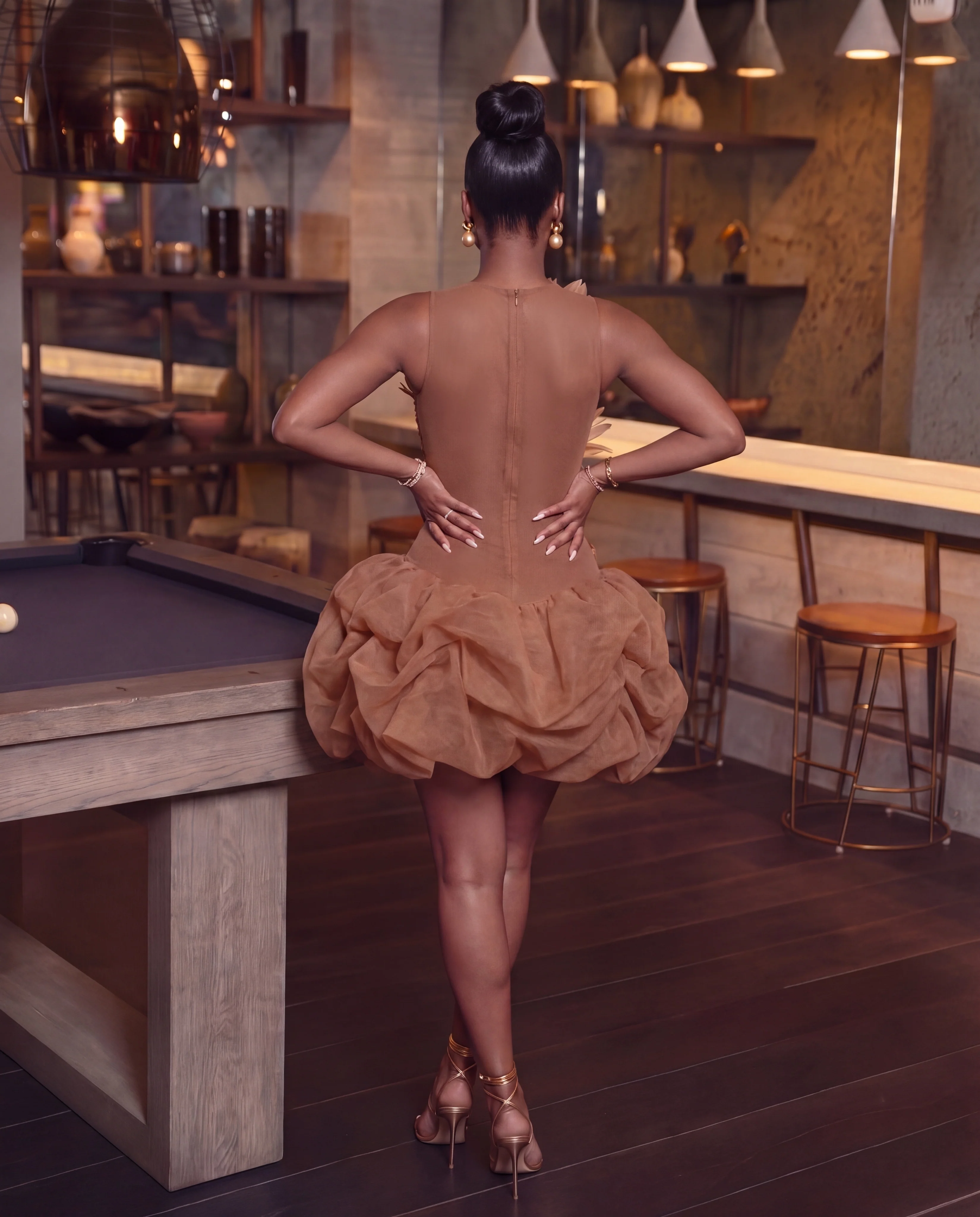 Feather-Appliqué Mini Dress - Image 5