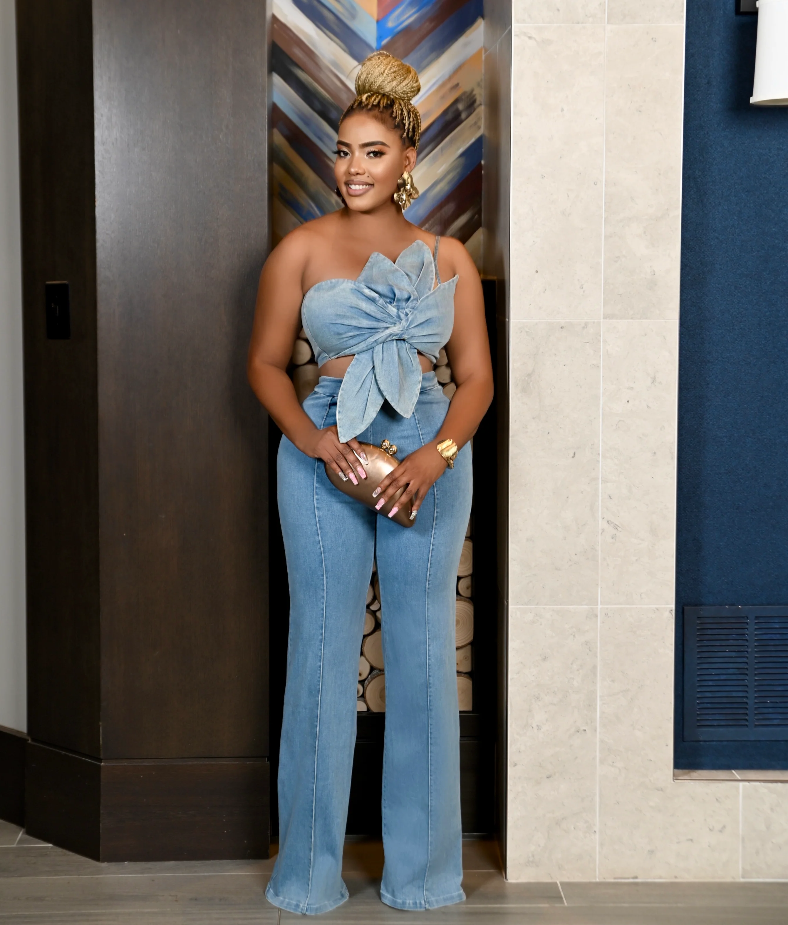 Got A Crush On you denim set - Image 3