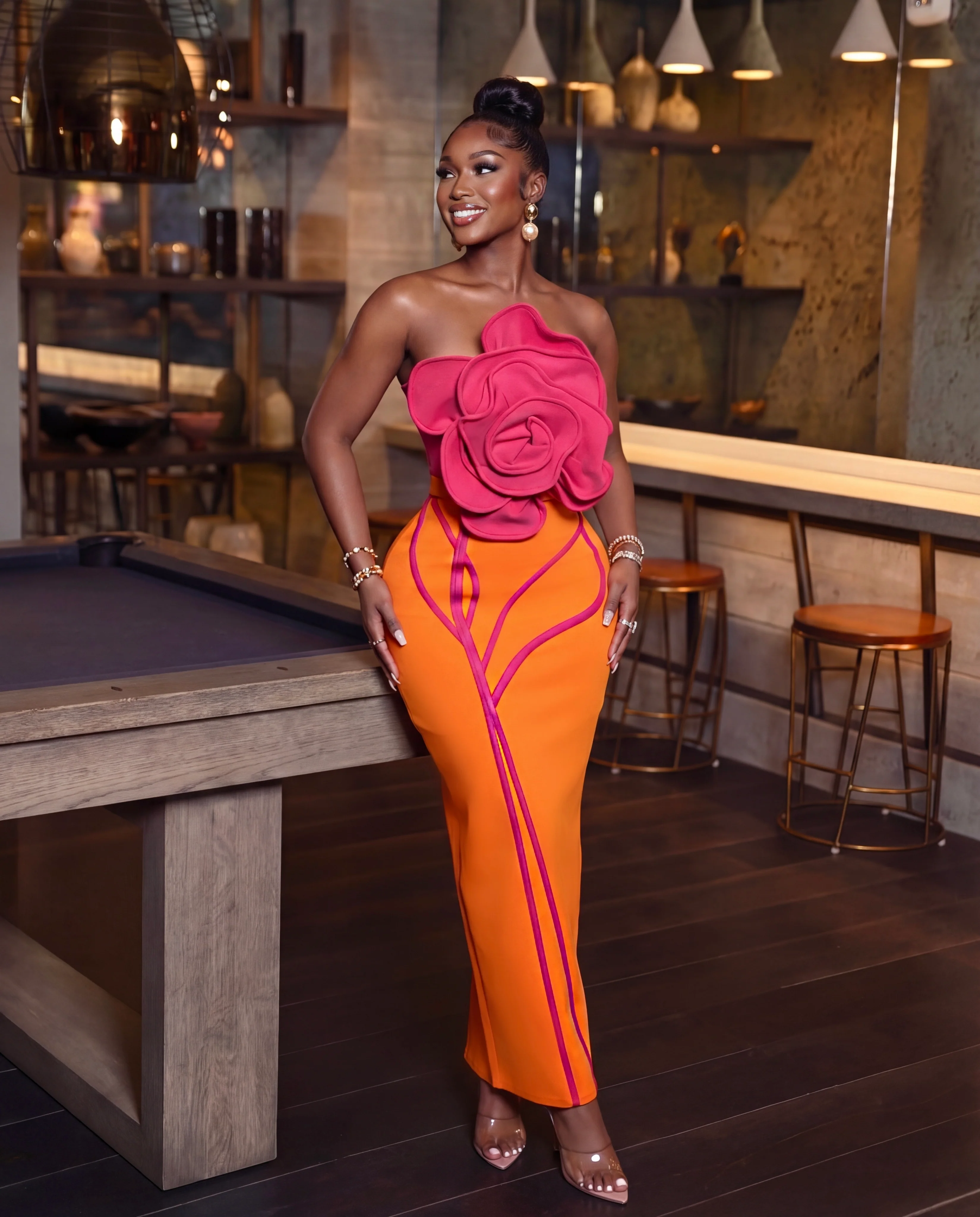 Halle sunset bandage dress