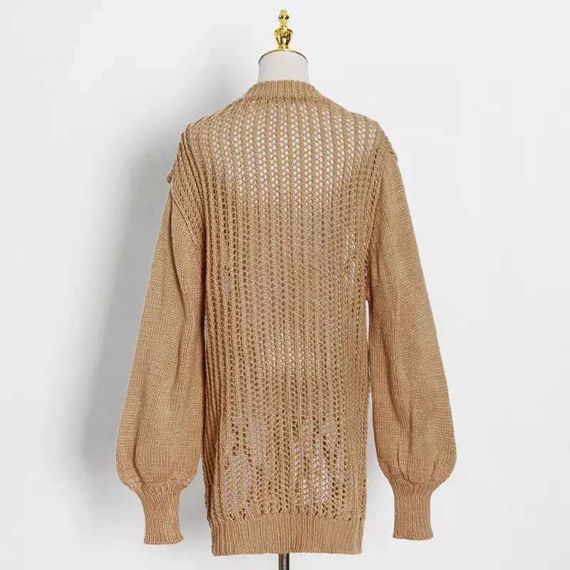 Hollow Oversized Sweater - Image 3