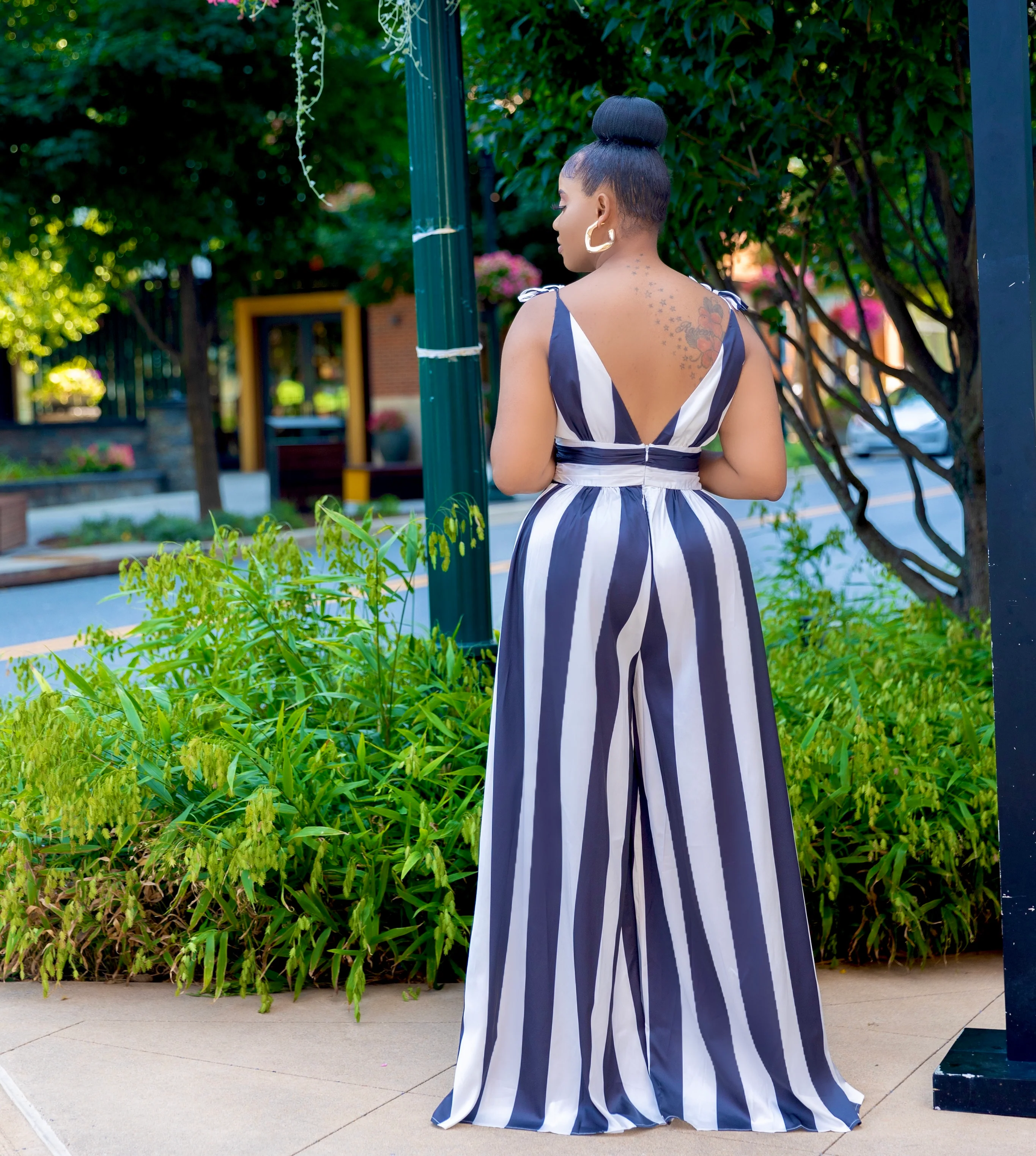JAZZ BLACK WHITE JUMPSUIT - Image 2