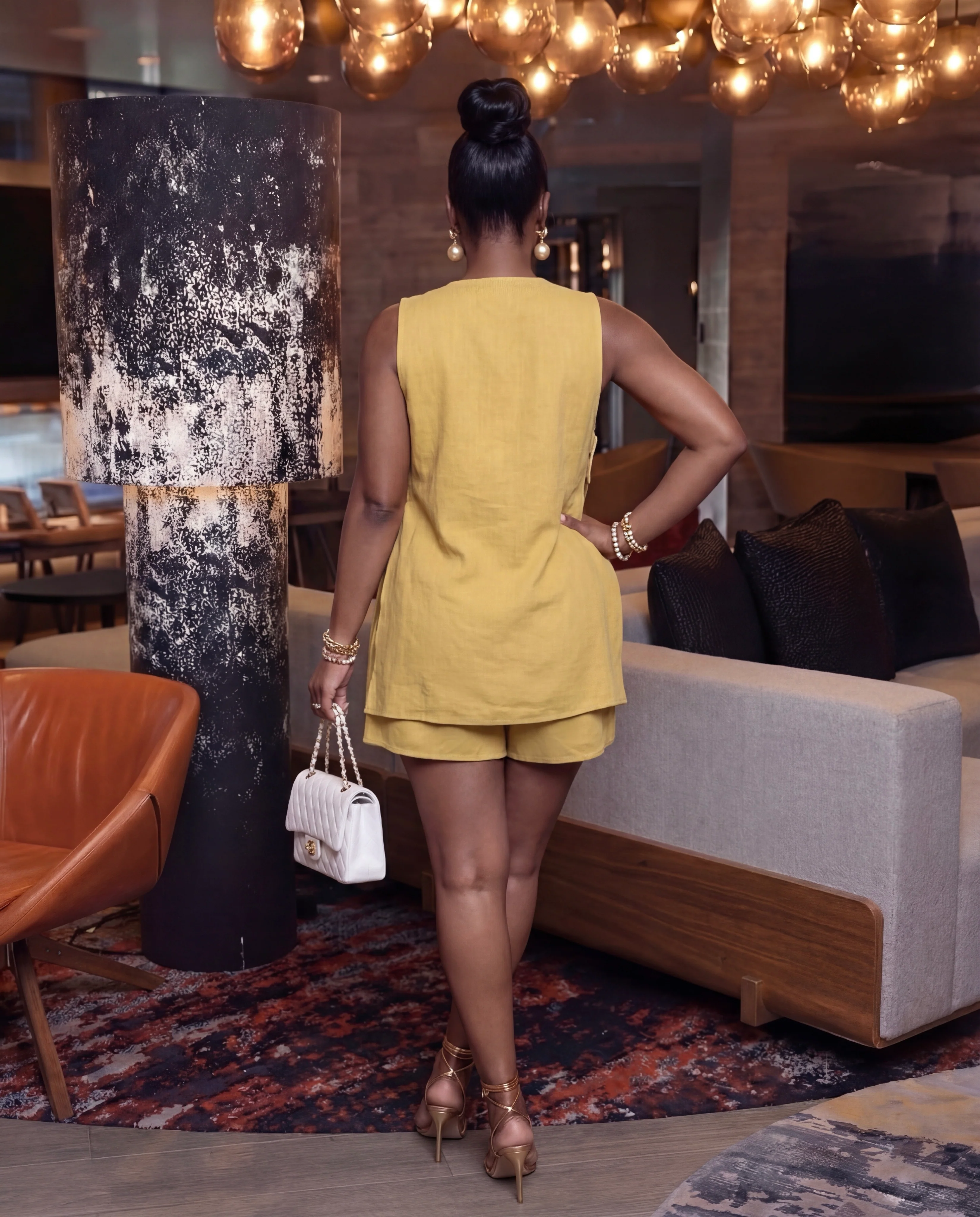Lumu Solid Linen Top & Shorts Set - Image 4
