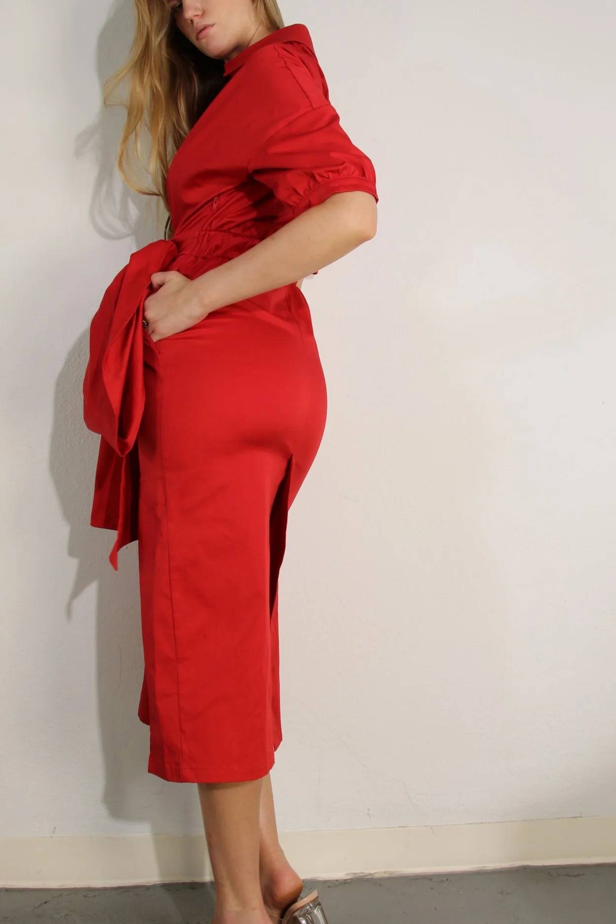 Malia bow dress with side pickets - Image 4
