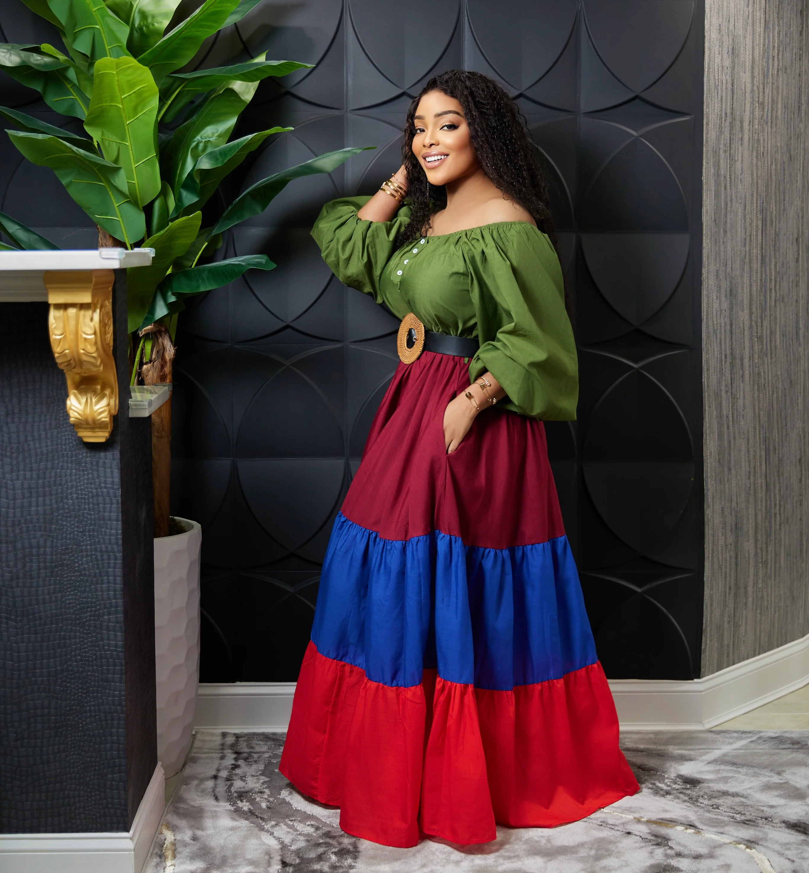 Marissa four tone maxi dress - Image 2