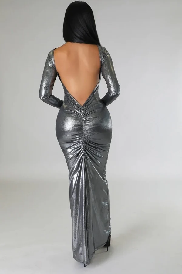Metallic Brush Venus Gown - Image 2