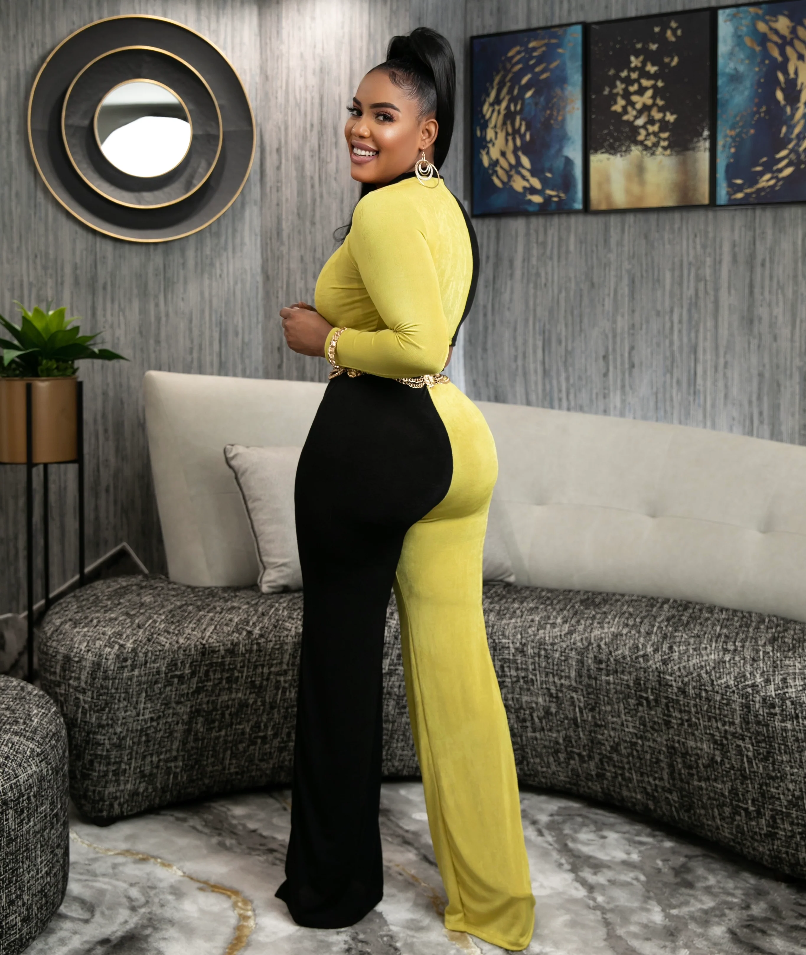 Minaa color blocked pants set - Image 2