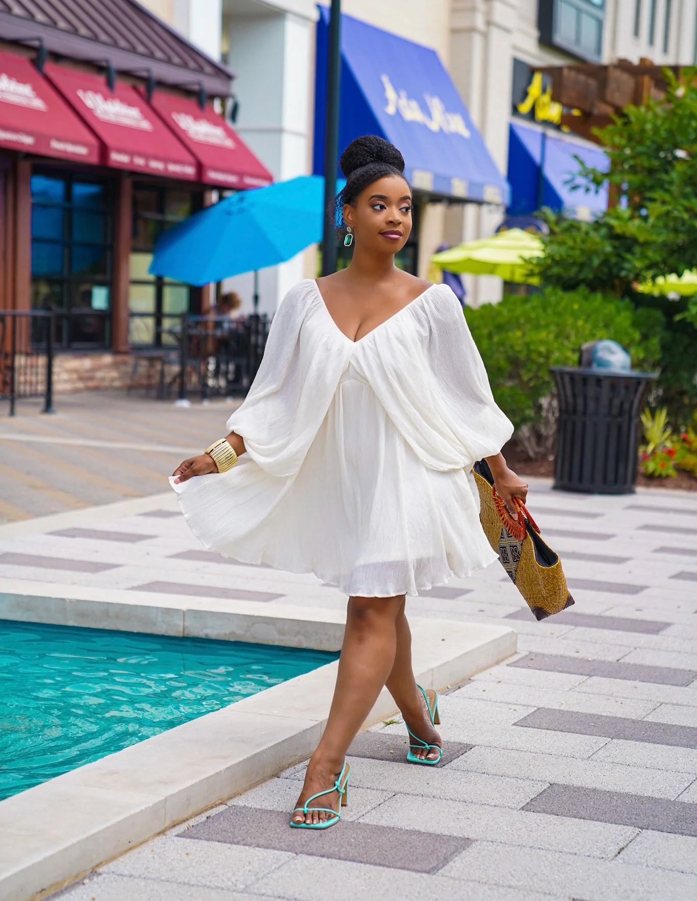 Nicole off White Drape Dress
