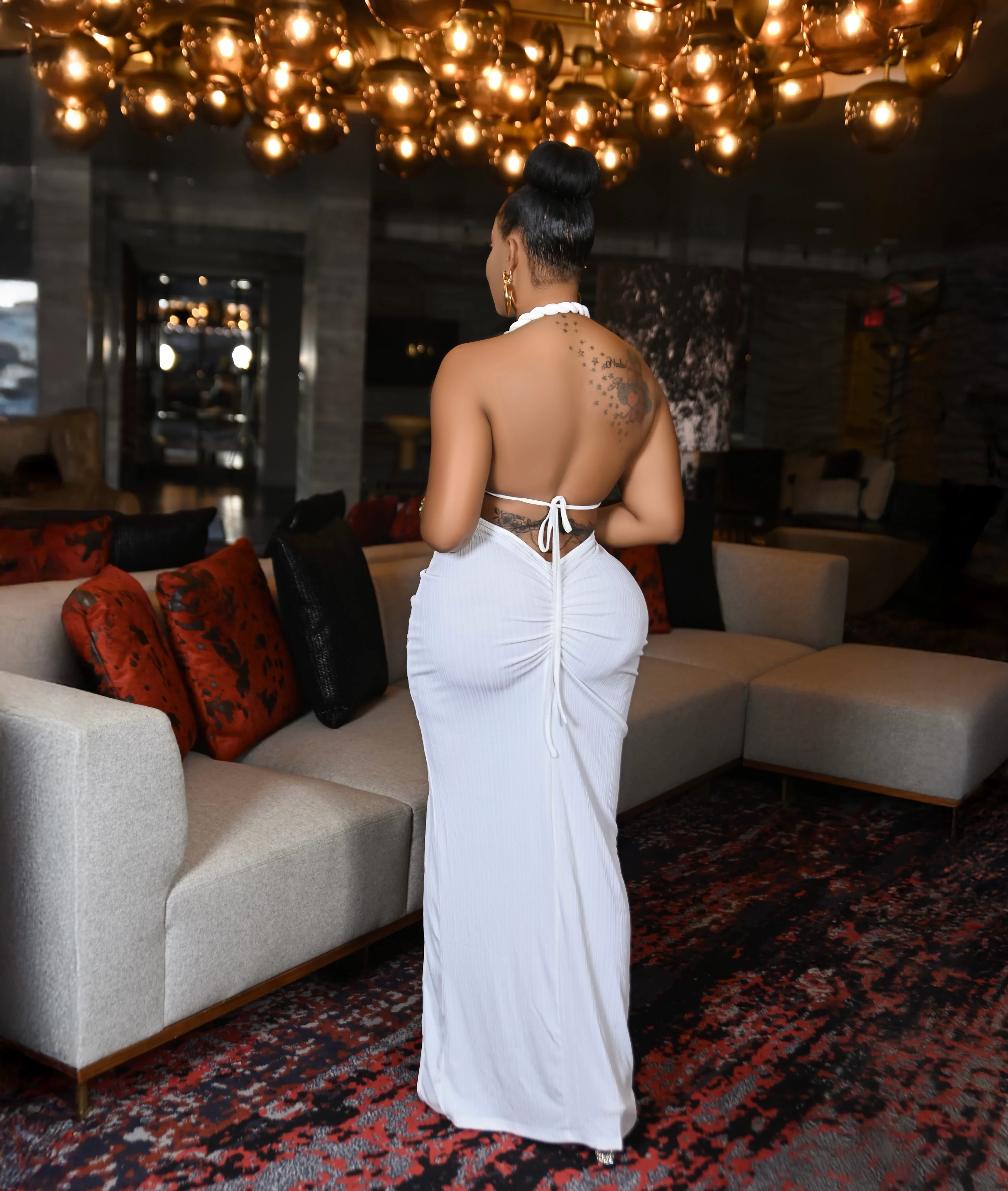 OFF WHITE DESERT MIRAGE MAXI DRESS - Image 3