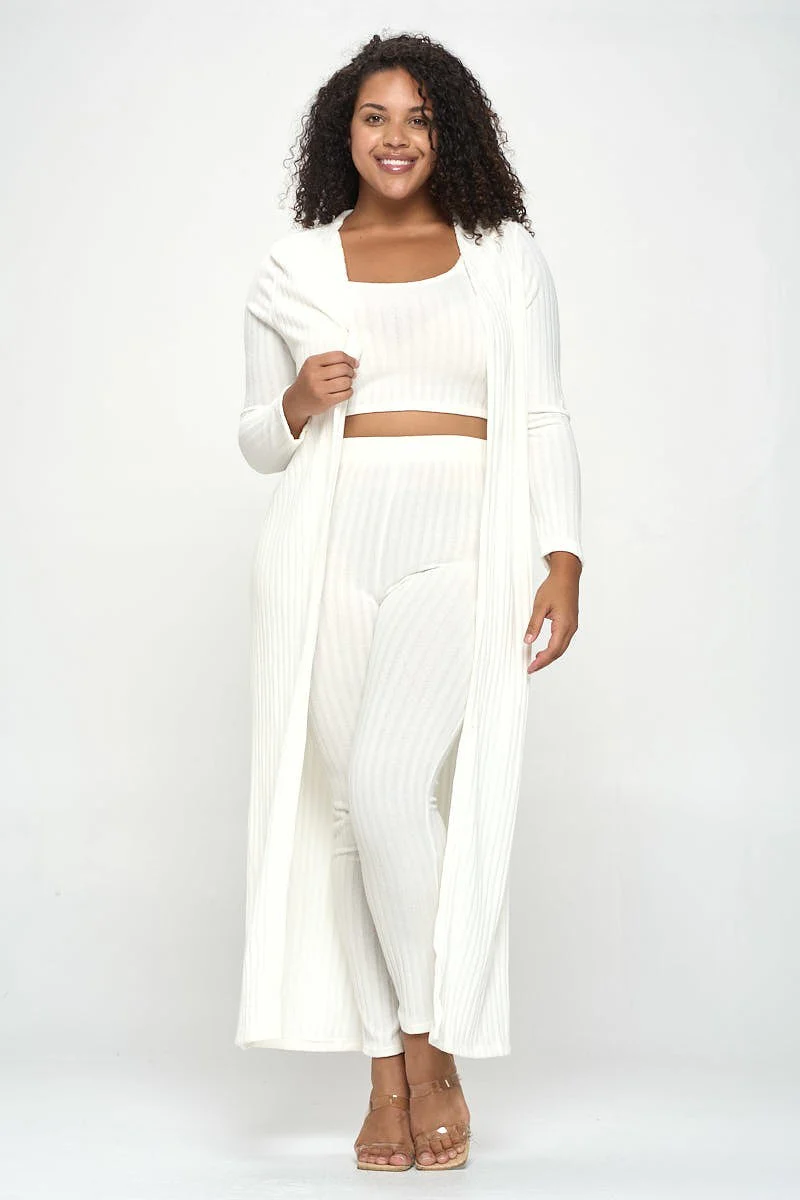 PLUS KNITTED SOLID 3 PIECE LEGGING SET - Image 2