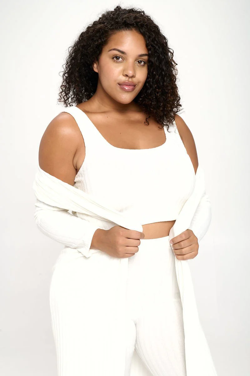 PLUS KNITTED SOLID 3 PIECE LEGGING SET - Image 3