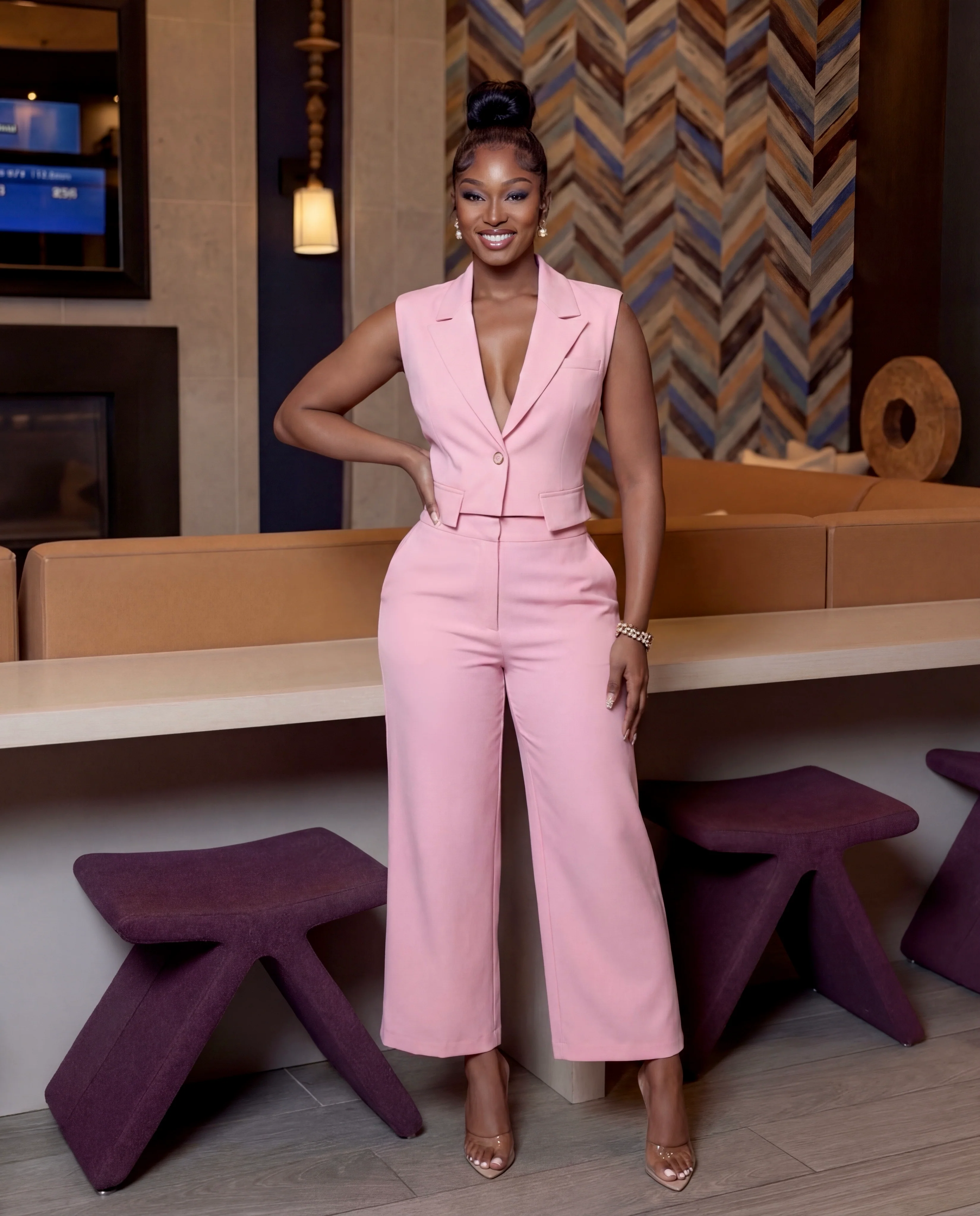 Power Shoulder Blazer and Colette Set