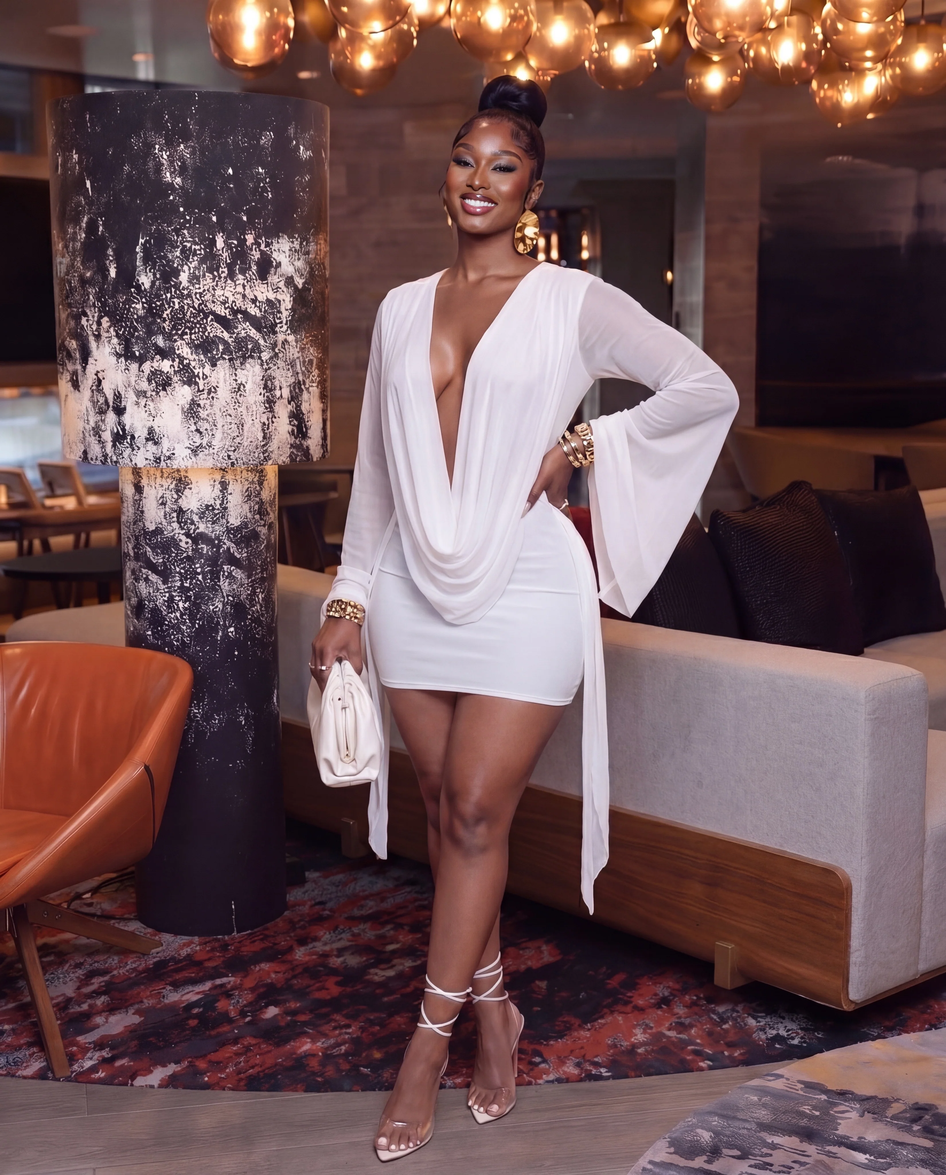 Raven draped Mini dress
