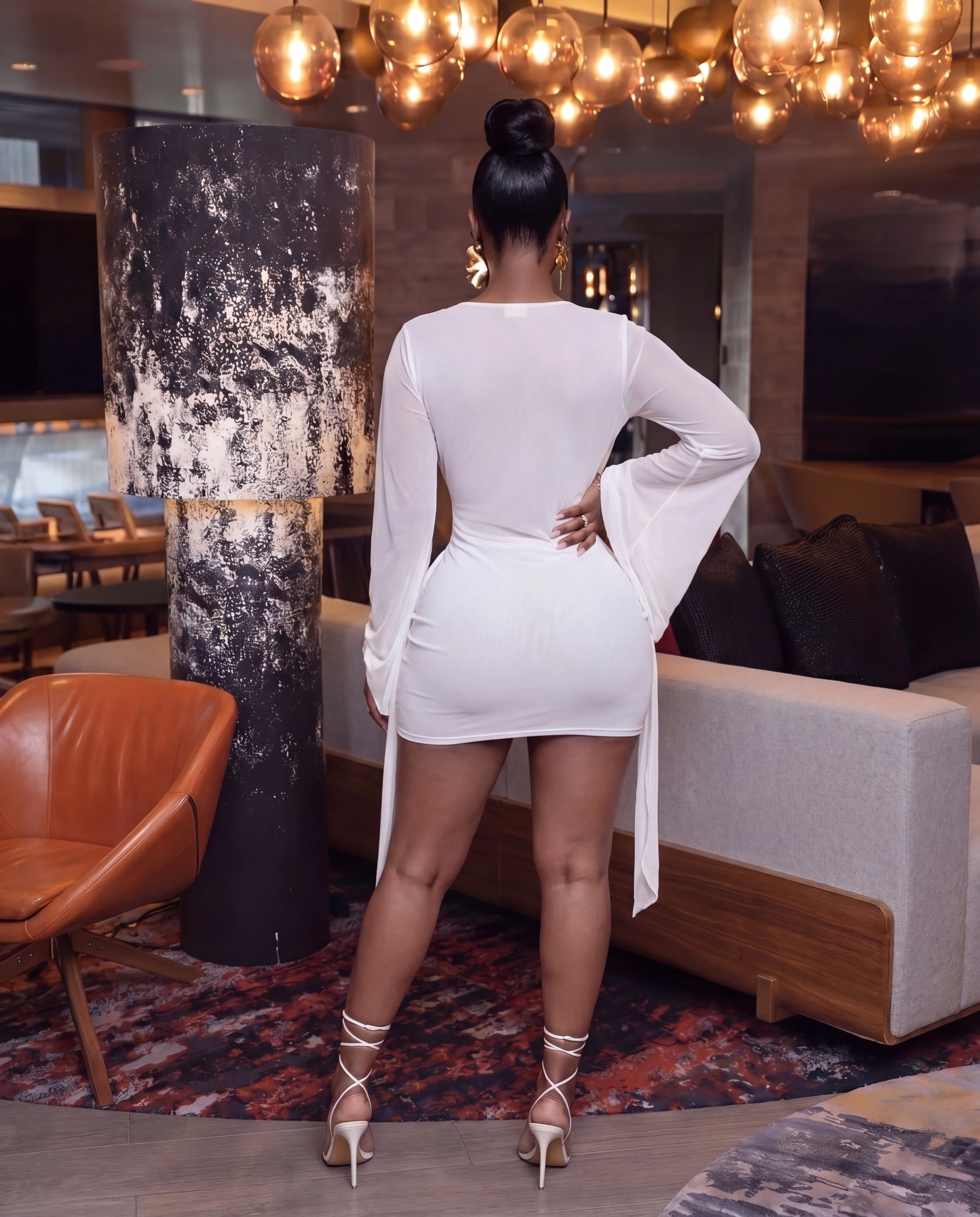 Raven draped Mini dress - Image 3