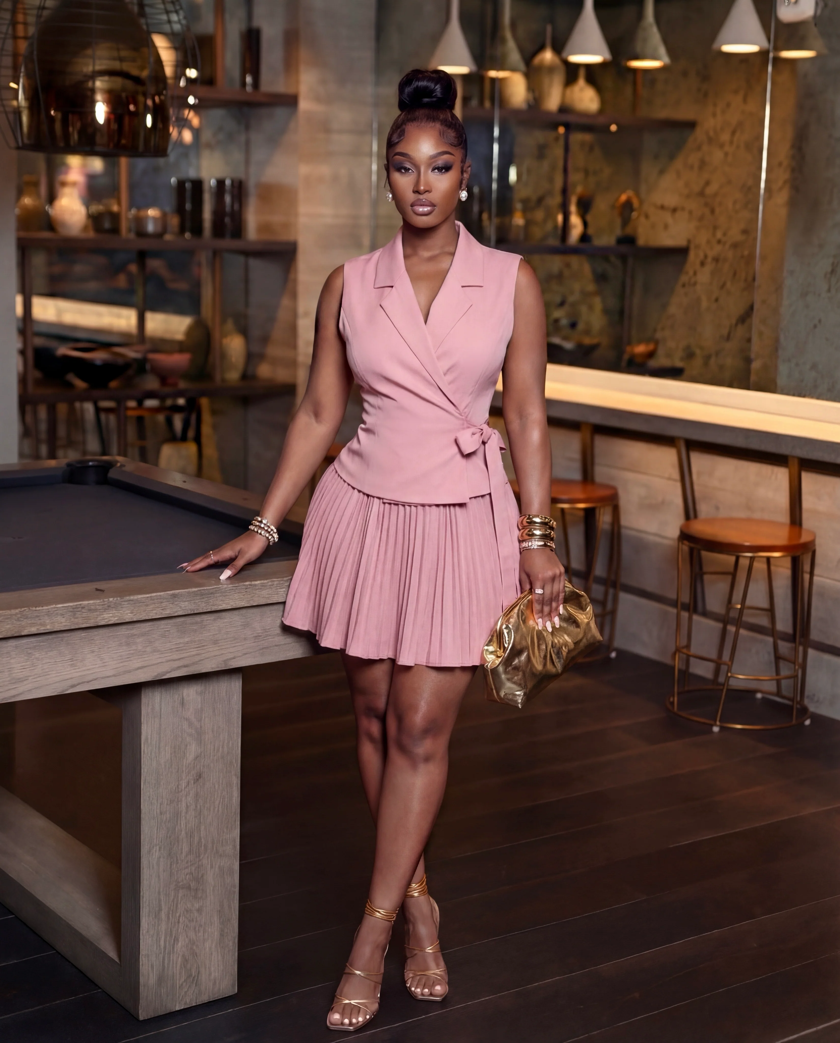REIGN PLEATED DRESS - Image 2