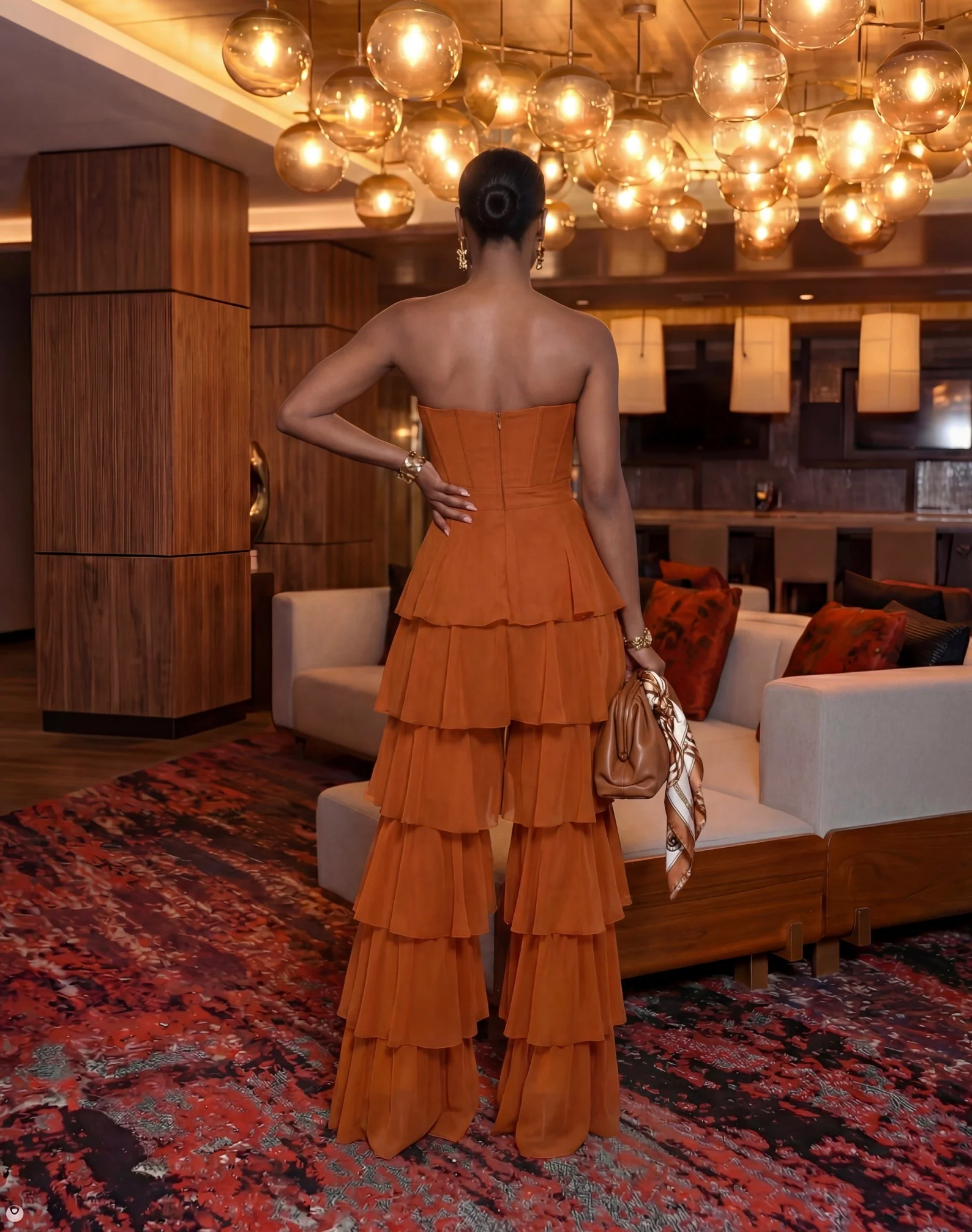 Riviera Tiered Jumpsuit (Ginger) - Image 2