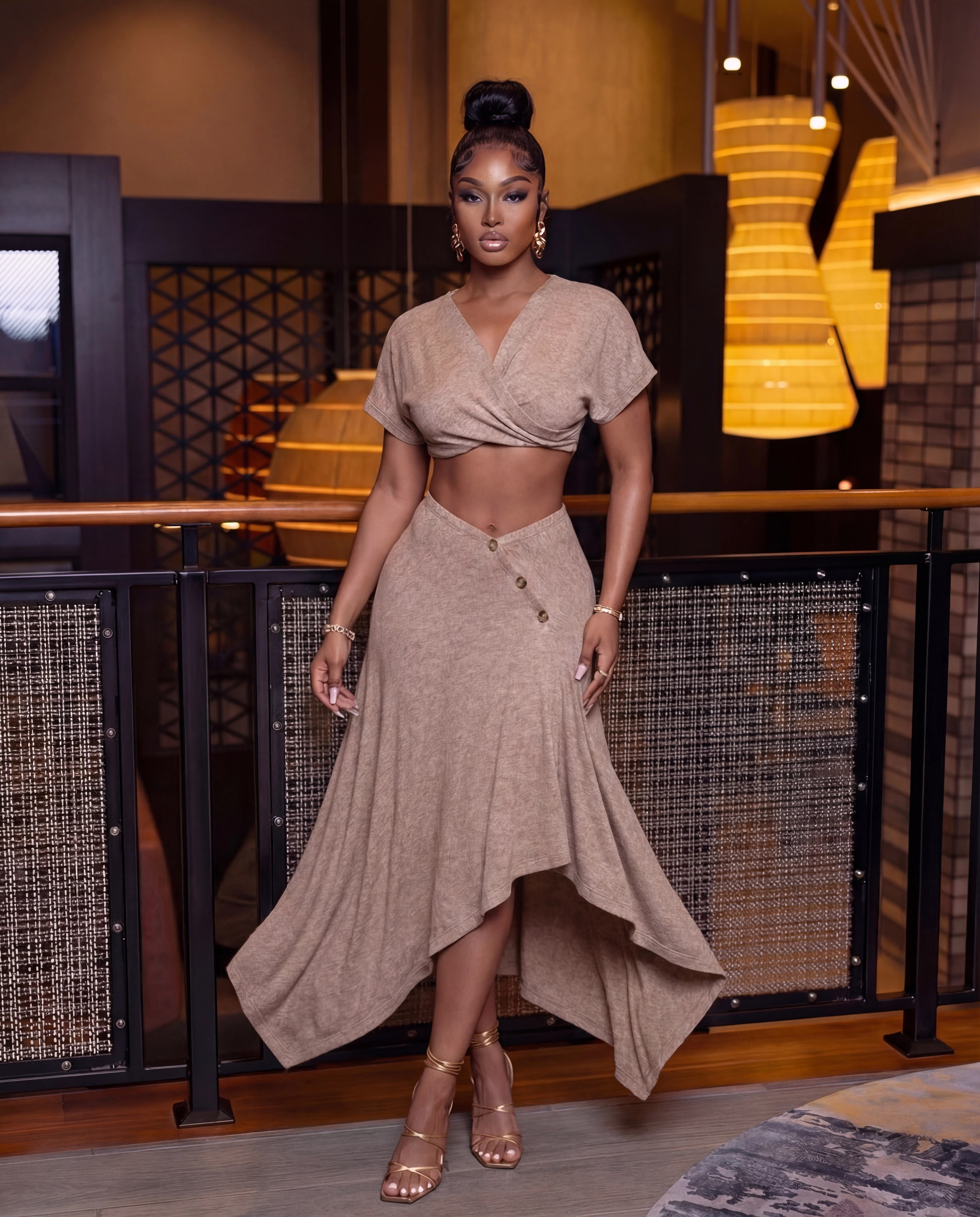 Sandstone Serenity Skirt Set
