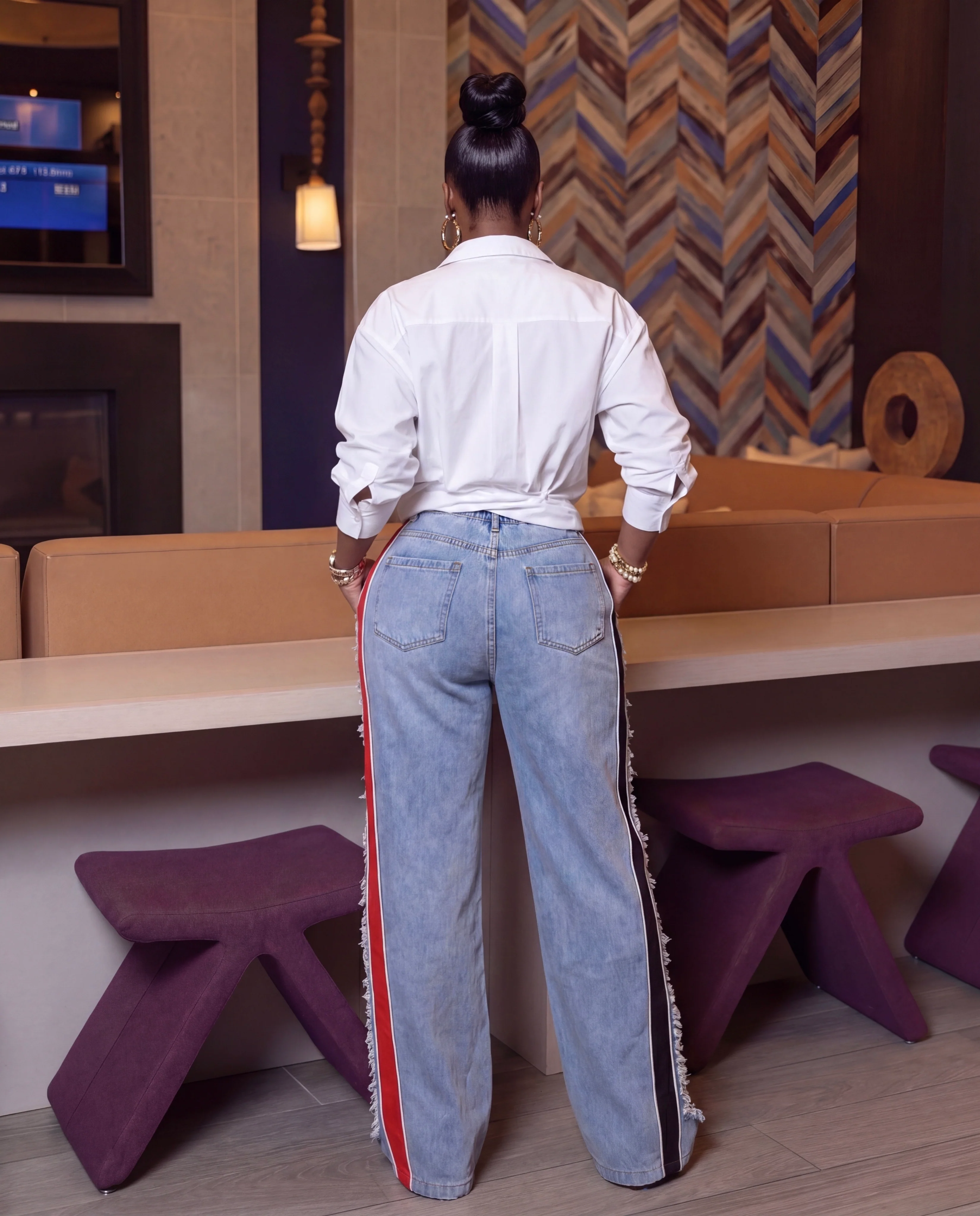 SHY GIRL COLORBLOCK DISTRESS DENIM - Image 3