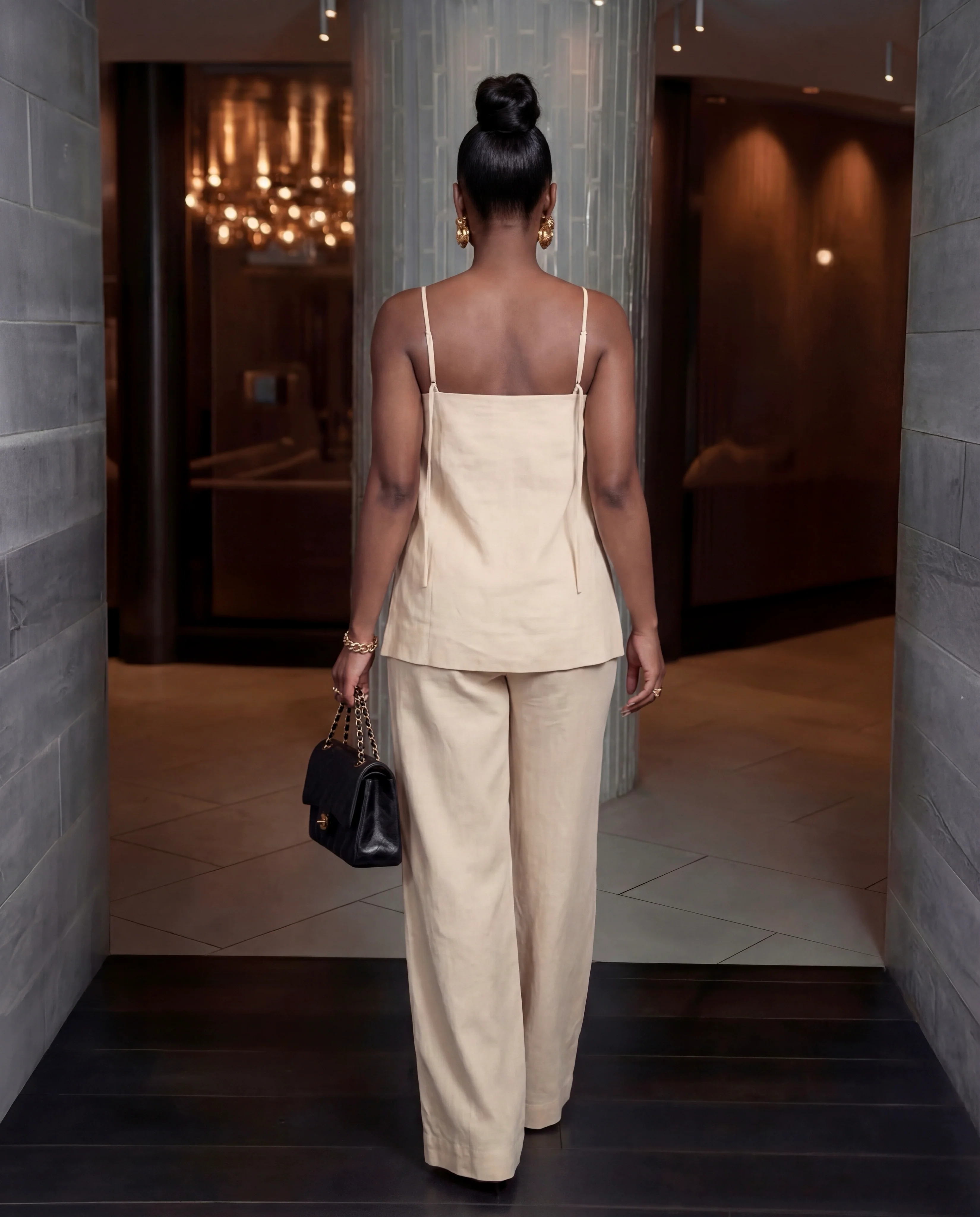 Spaghetti Strap Top & Wide-leg Pants Set - Image 5