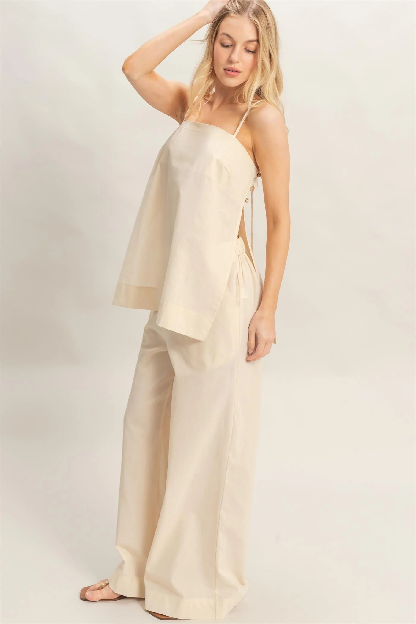 Spaghetti Strap Top & Wide-leg Pants Set - Image 6
