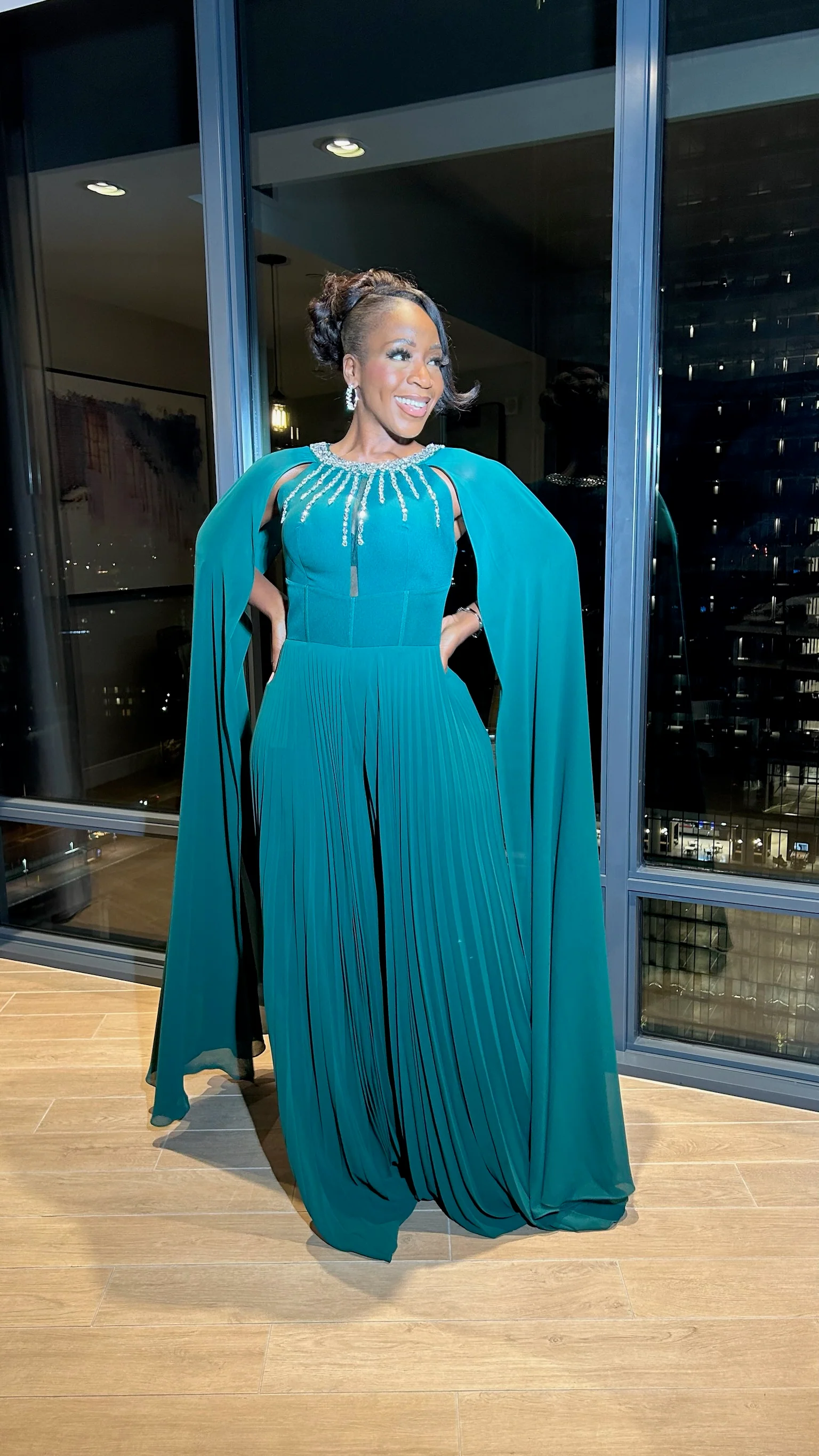 Theo pleated luxury jumpsuit - Image 2