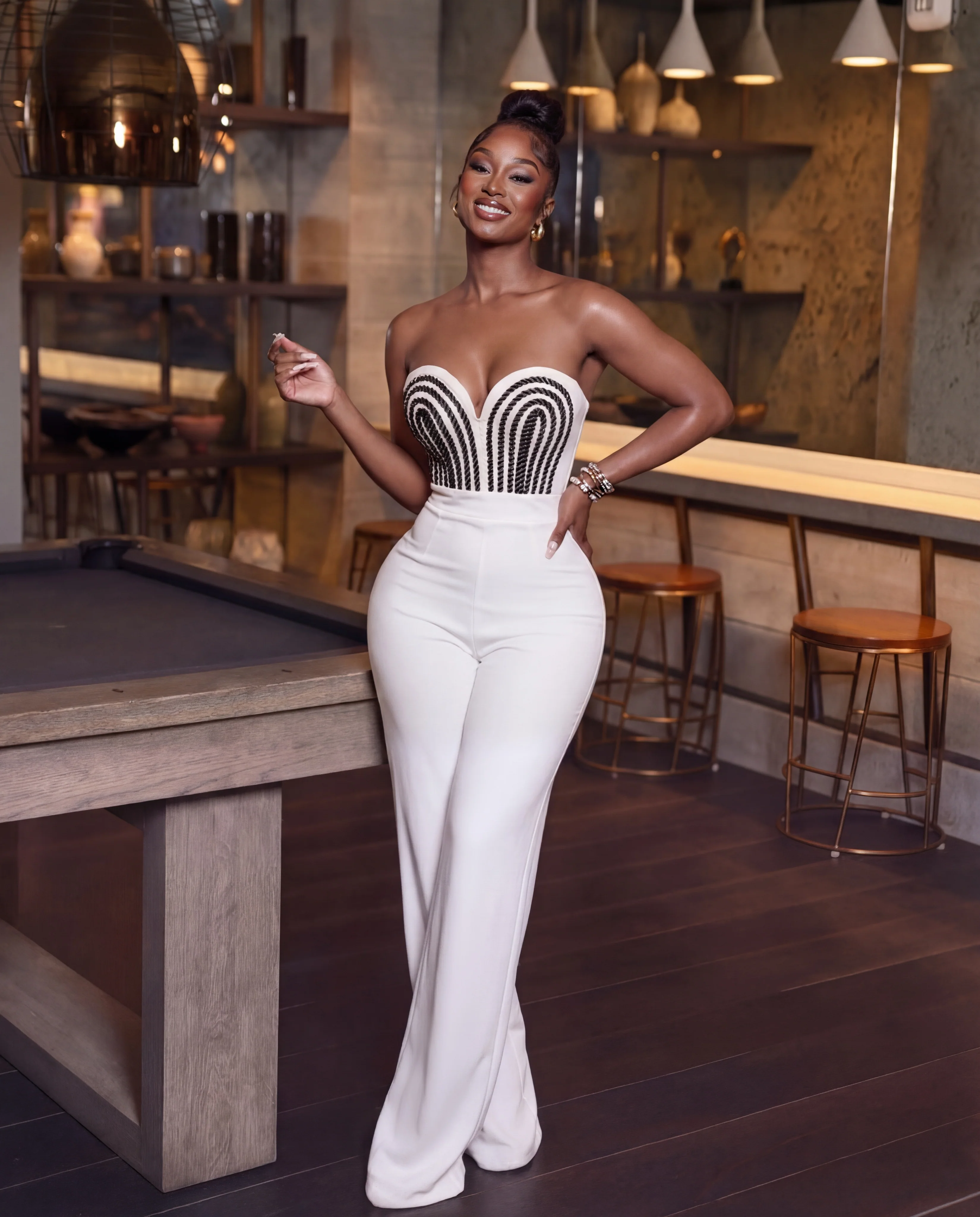 Threaded Twisted Rope Knot Tie Jumpsuit