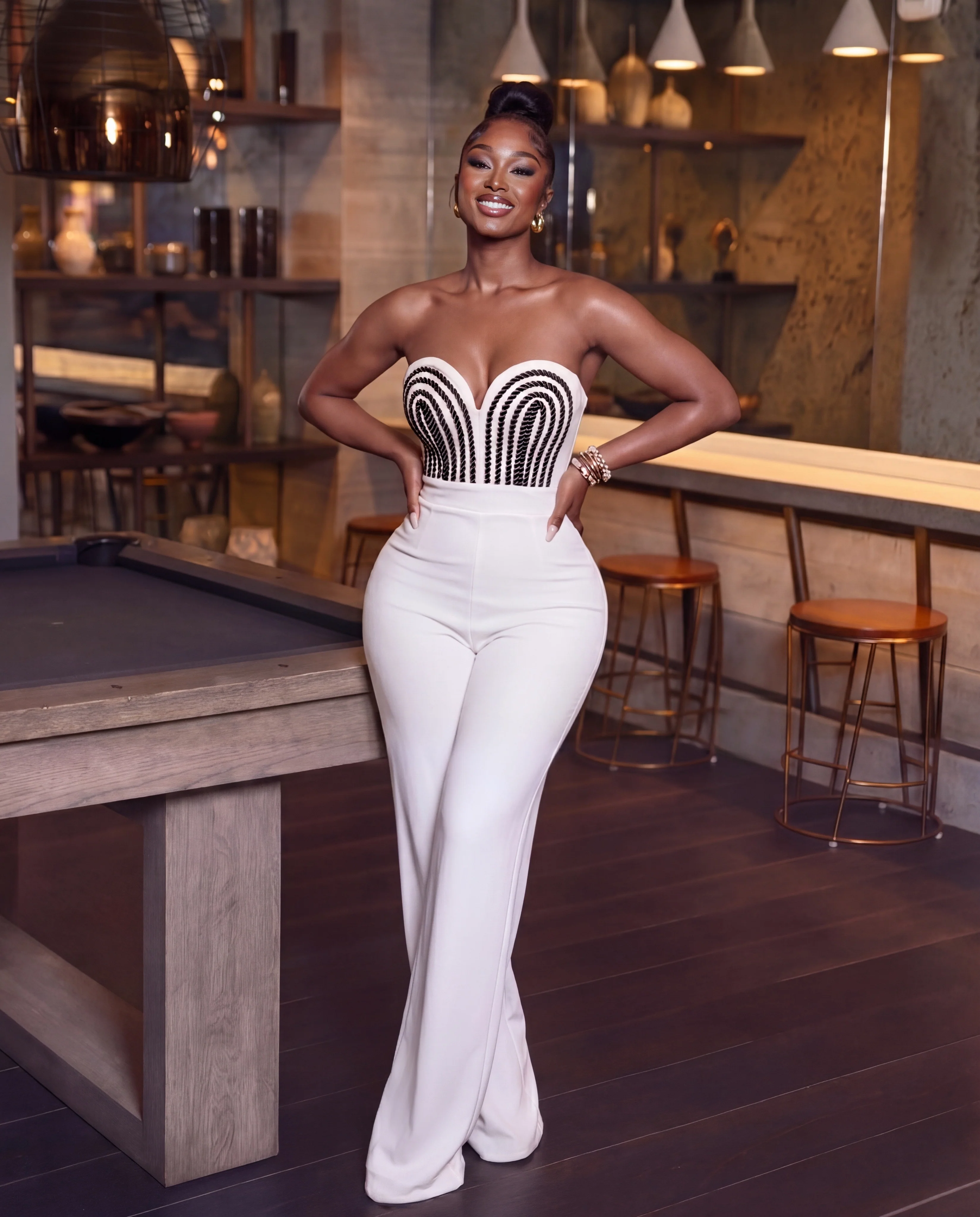 Threaded Twisted Rope Knot Tie Jumpsuit - Image 2