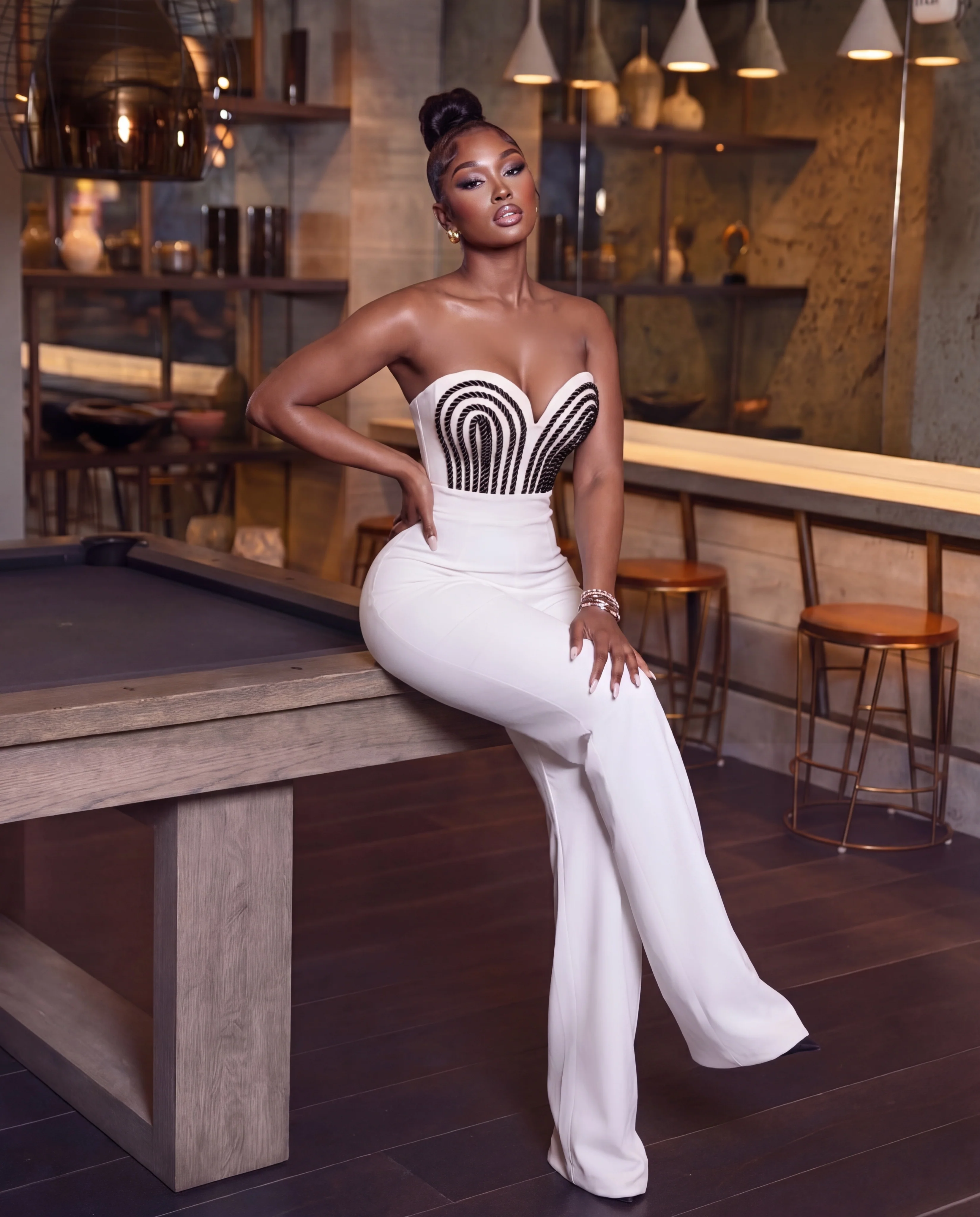 Threaded Twisted Rope Knot Tie Jumpsuit - Image 3