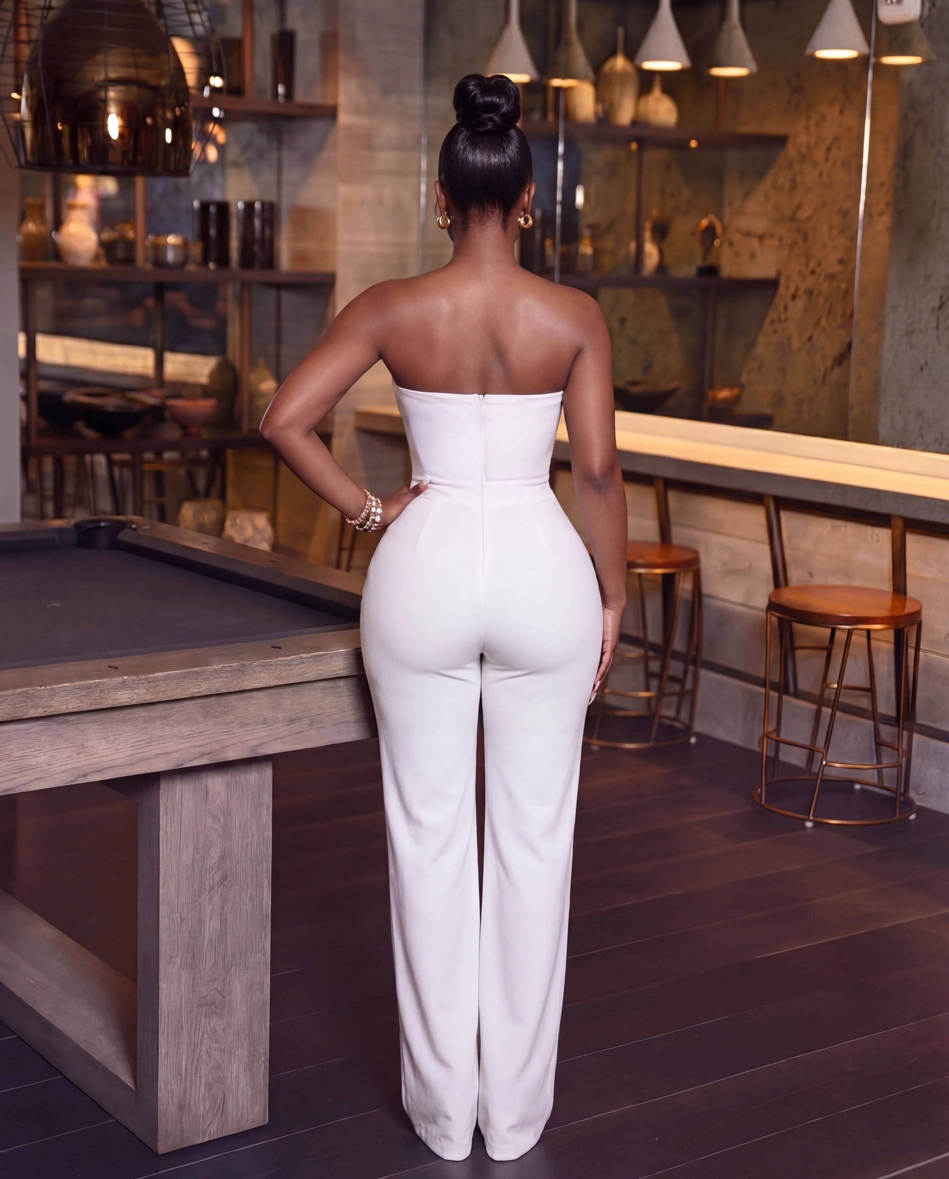 Threaded Twisted Rope Knot Tie Jumpsuit - Image 4