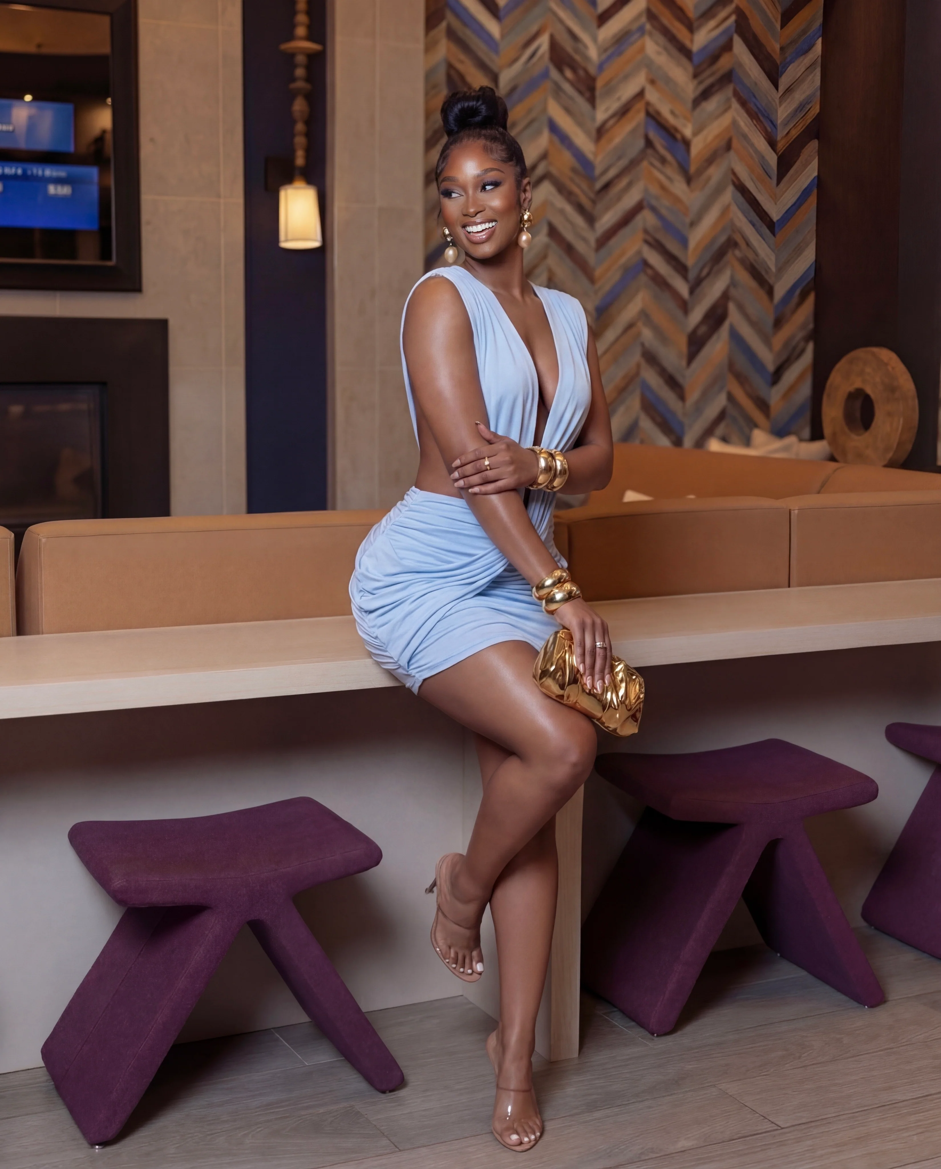 UNFORGETTABLE RUCHED MINI DRESS - Image 2