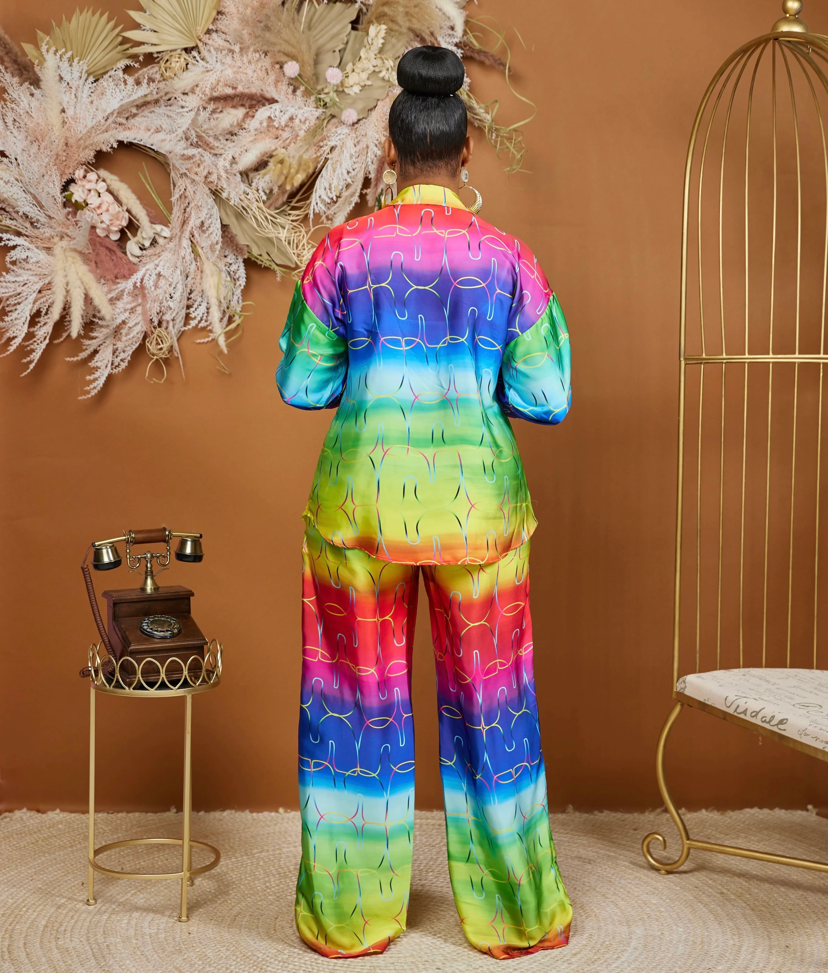 VILETTE  TOP & WIDE PANTS SET - Image 3