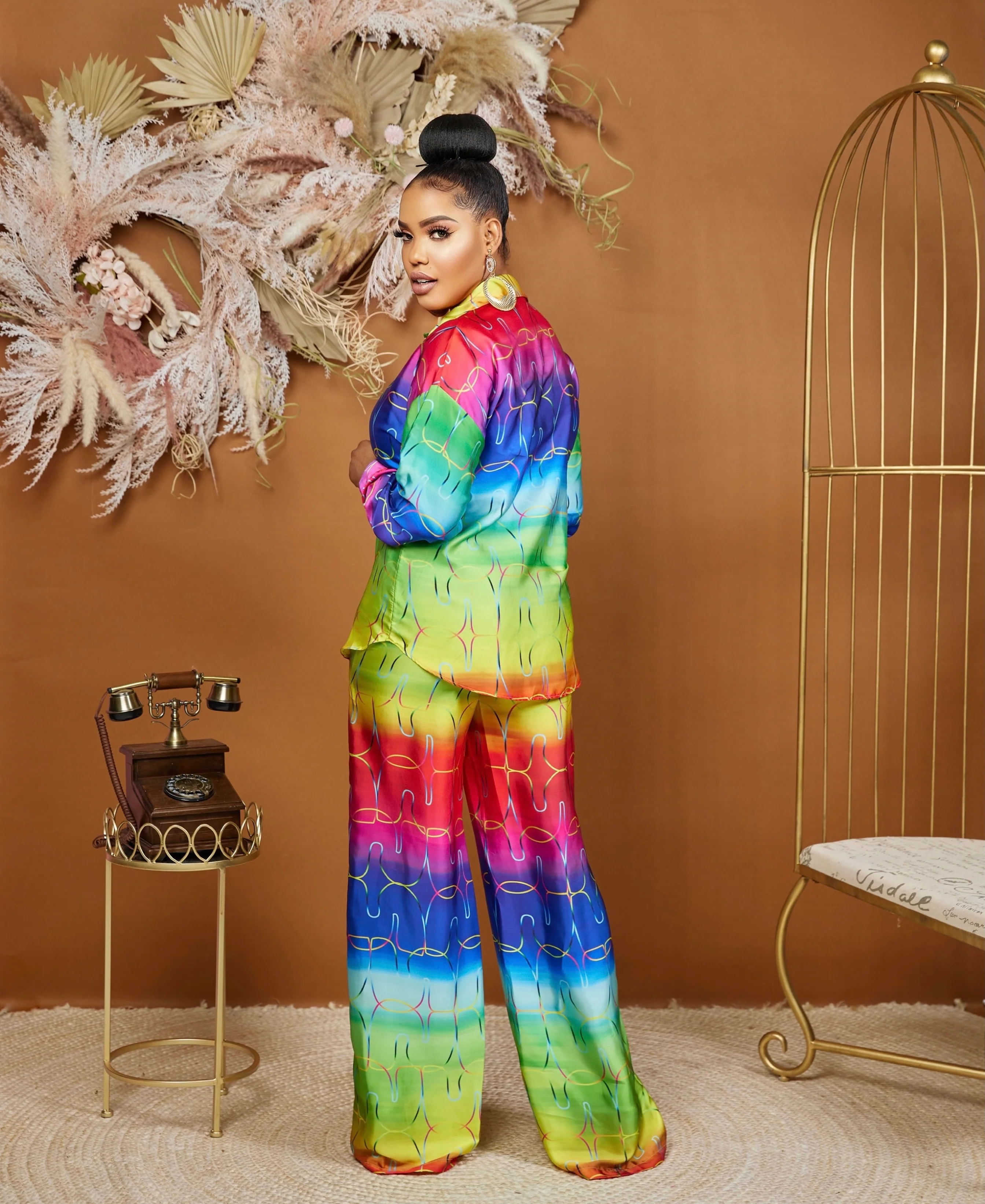 VILETTE  TOP & WIDE PANTS SET - Image 4