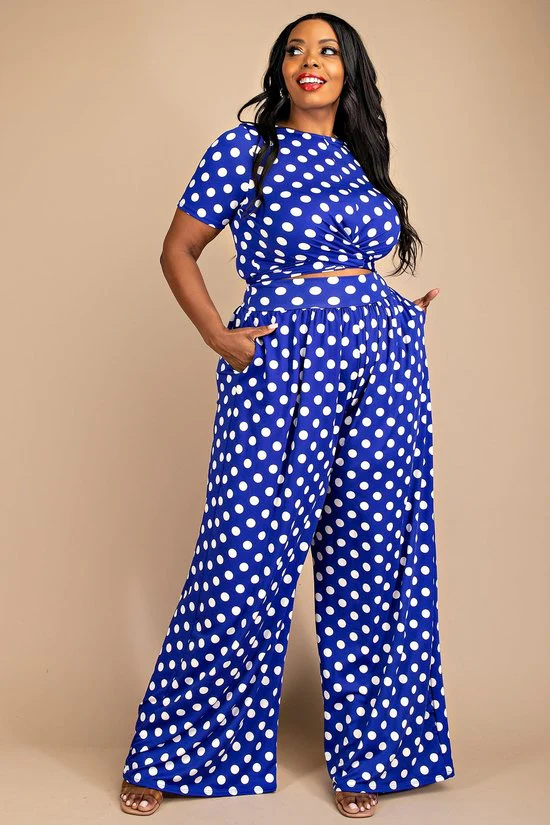 Vivian polka dot pants set