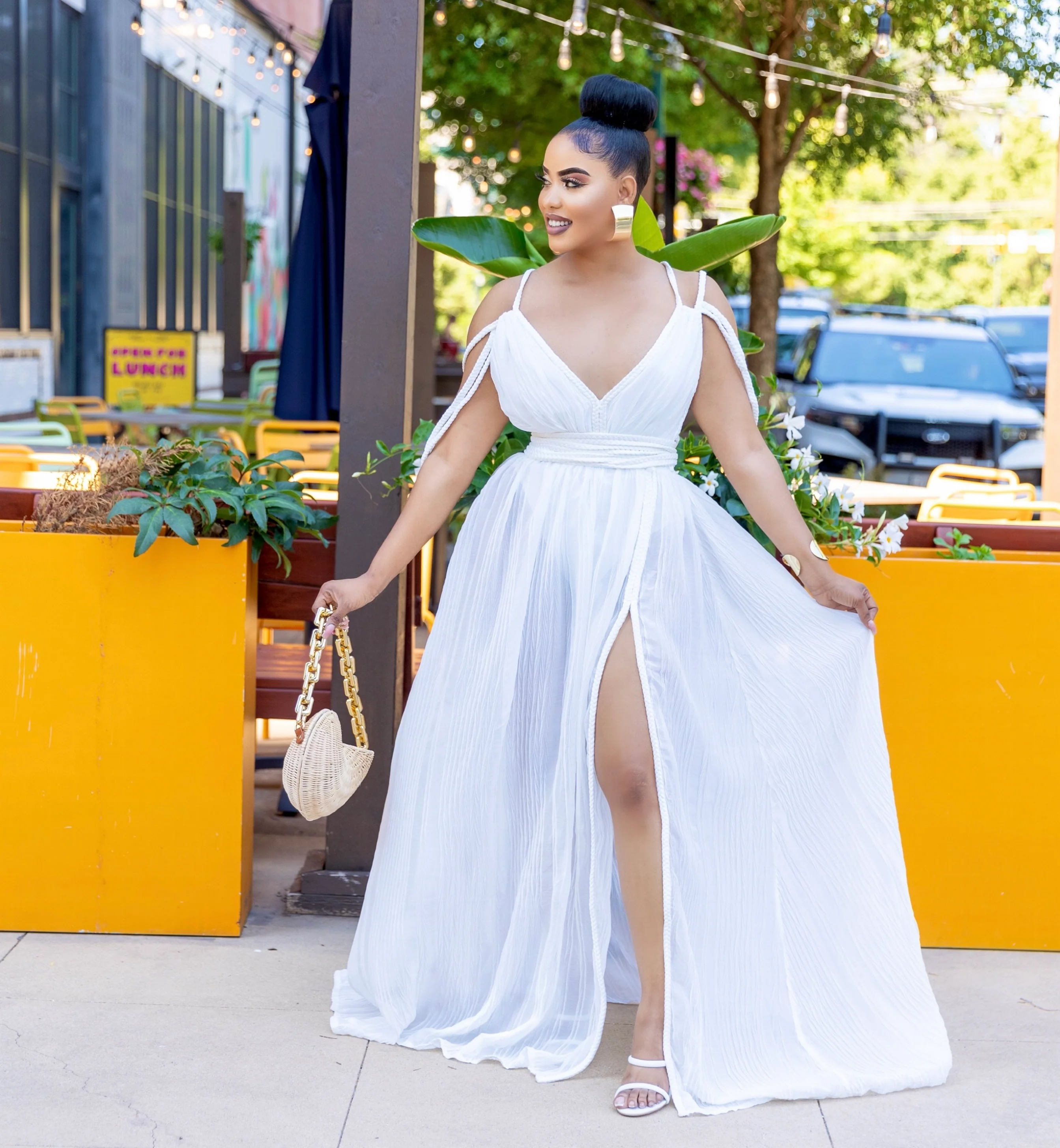White Goddess maxi dress