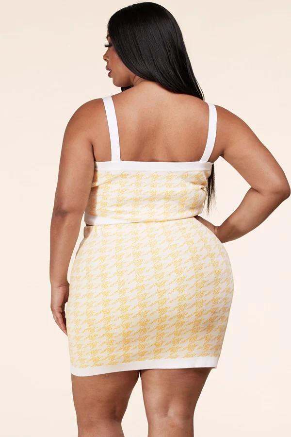 Yellow Houndstooth print set - Image 3